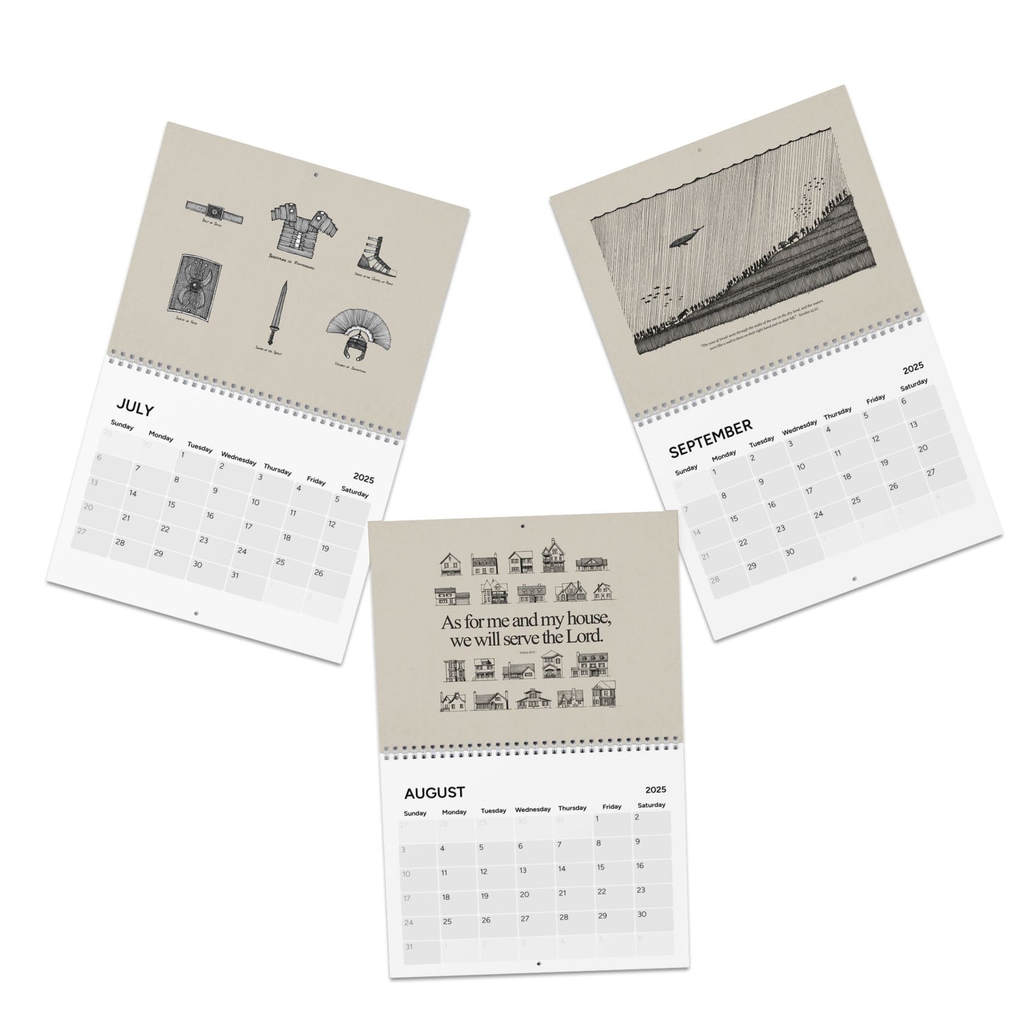 BibleSketches 2025 Year Calendar