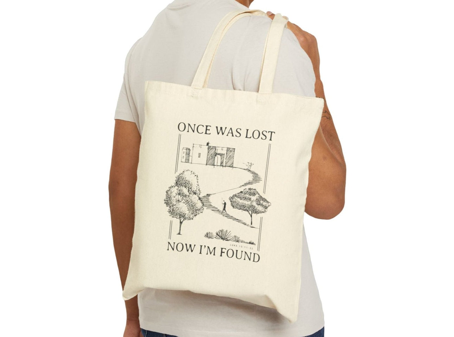 Prodigal Son Lost Now I'm Found - Cotton Canvas Tote Bag - One Side