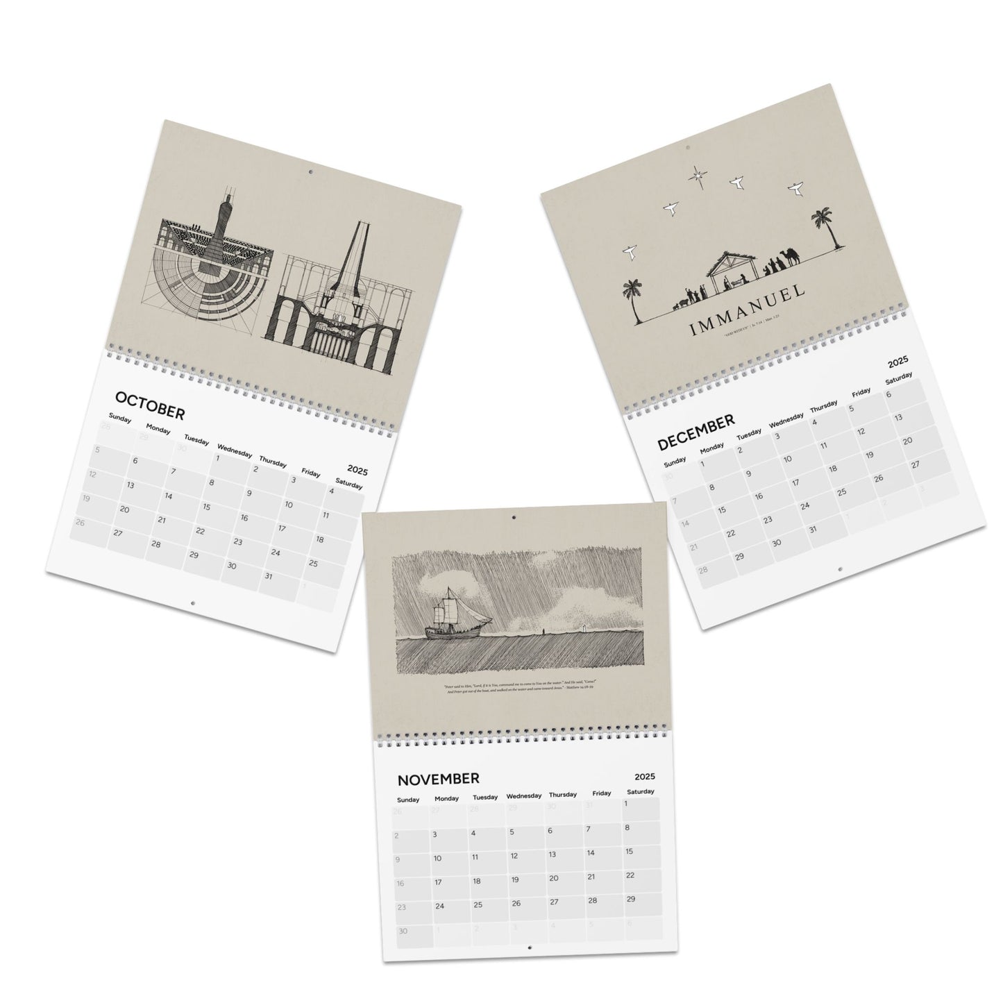 BibleSketches 2025 Year Calendar