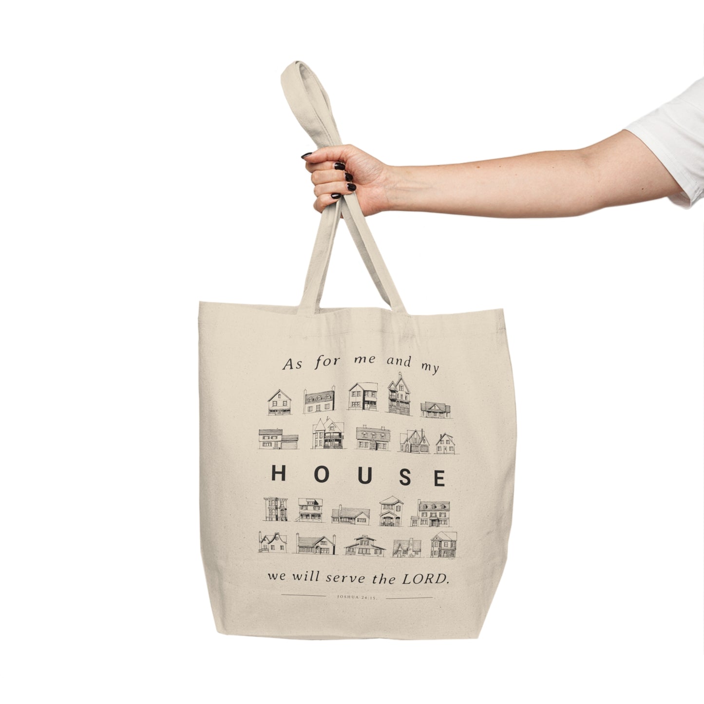 As For Me and My House - Shopping Canvas Tote Bag - One Side