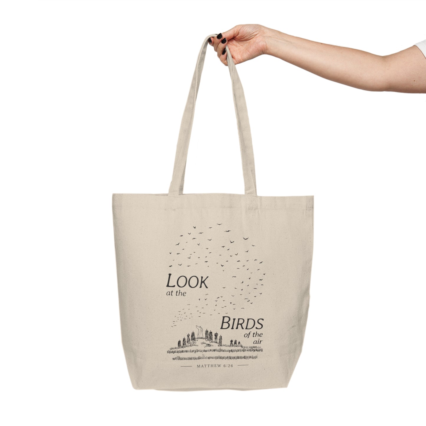 Look at the Birds - Shopping Canvas Tote Bag - One Side