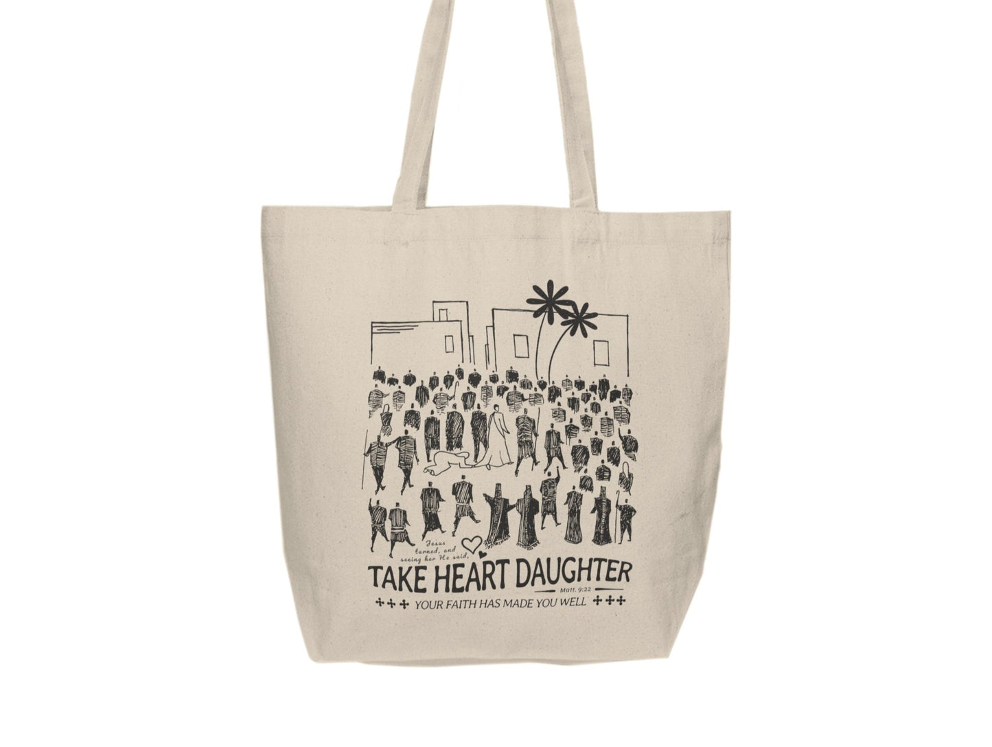 Woman Healed, Daughter Take Heart - Shopping Canvas Tote Bag - One Side