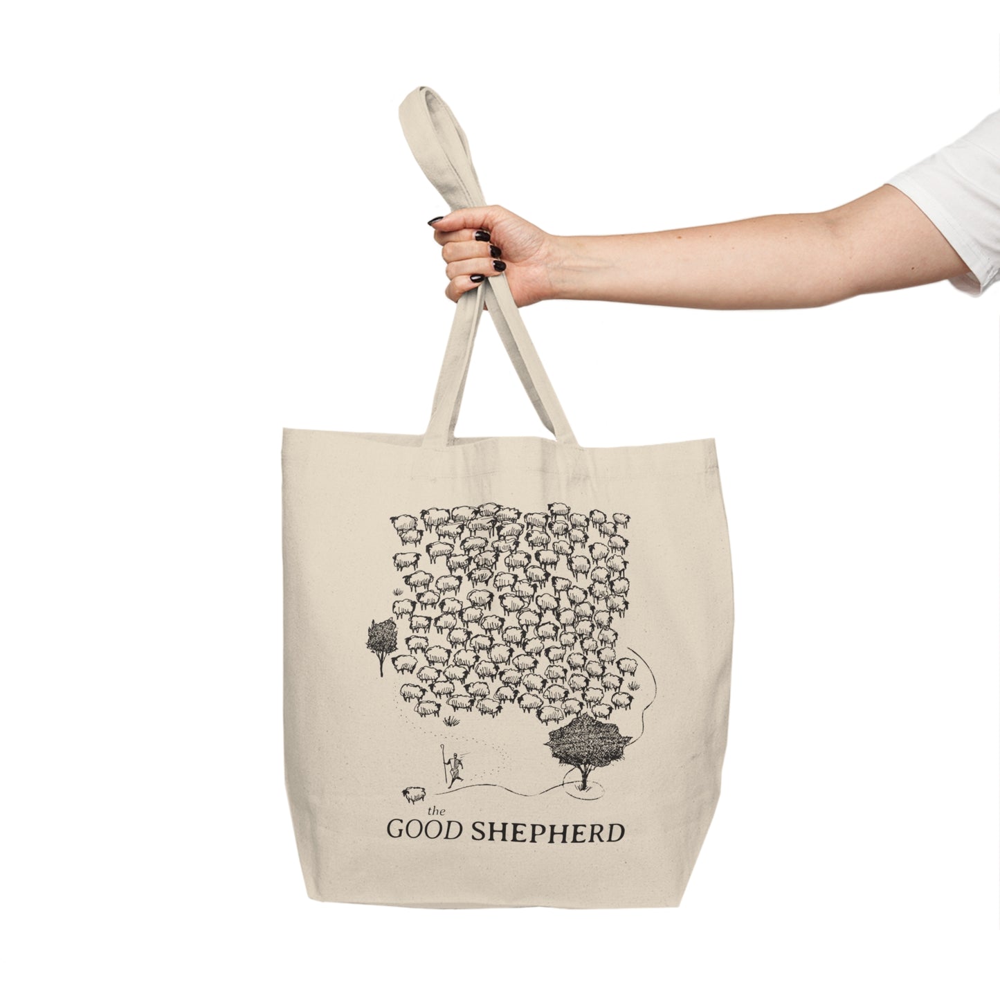 Leaves the 99 - Good Shepherd - Shopping Canvas Tote Bag - One Side