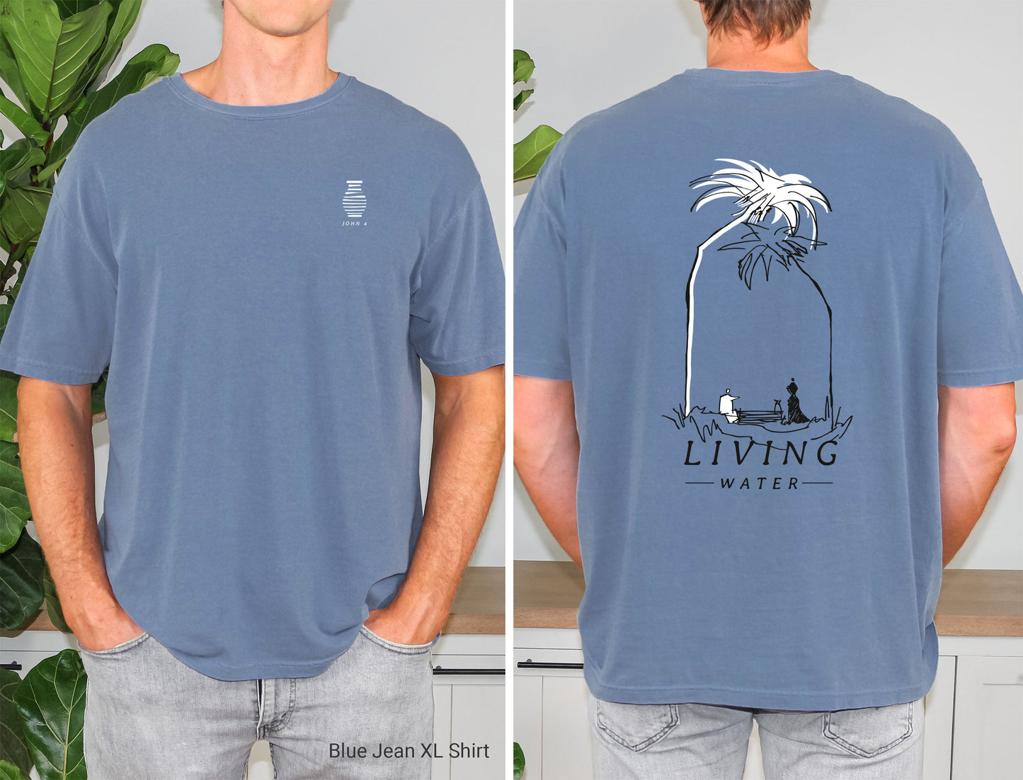 Living Water, Woman at Well - Unisex Garment-Dyed T-shirt - Comfort Colors®