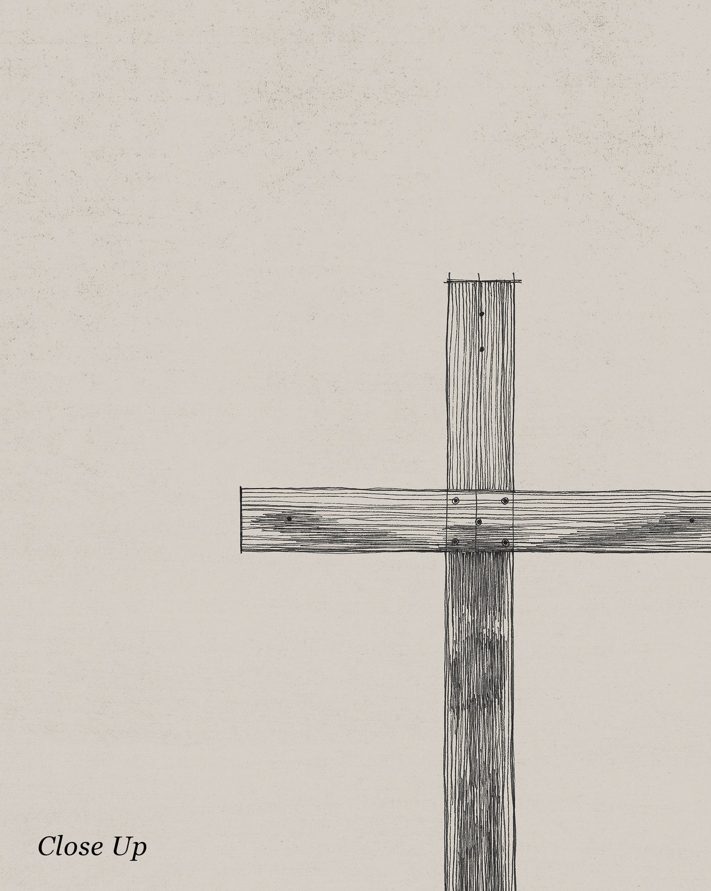 Cross Minimalist Sketch - Digital Print