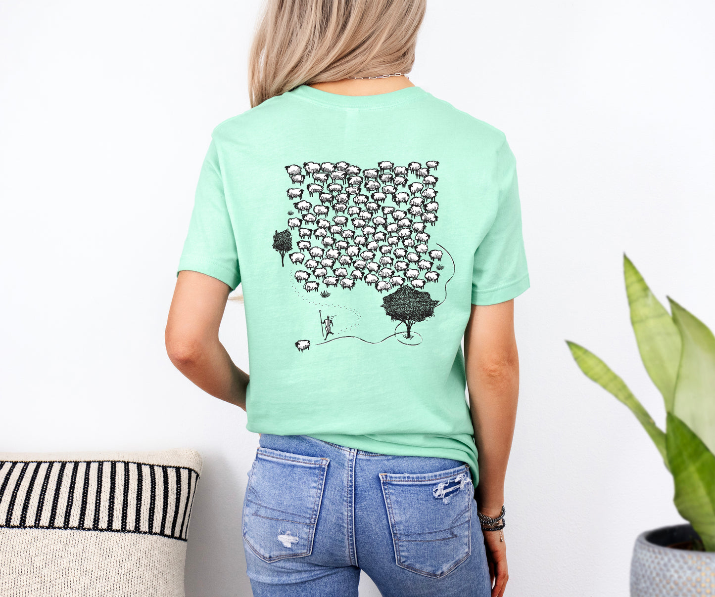 Leaves the 99 Sheep - Unisex Jersey Short Sleeve Tee - Bella Canvas 3001