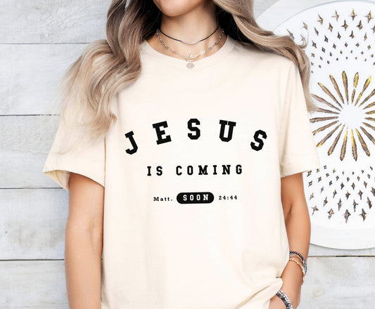 Jesus is Coming Soon - Unisex Jersey Short Sleeve Tee - Bella Canvas 3001