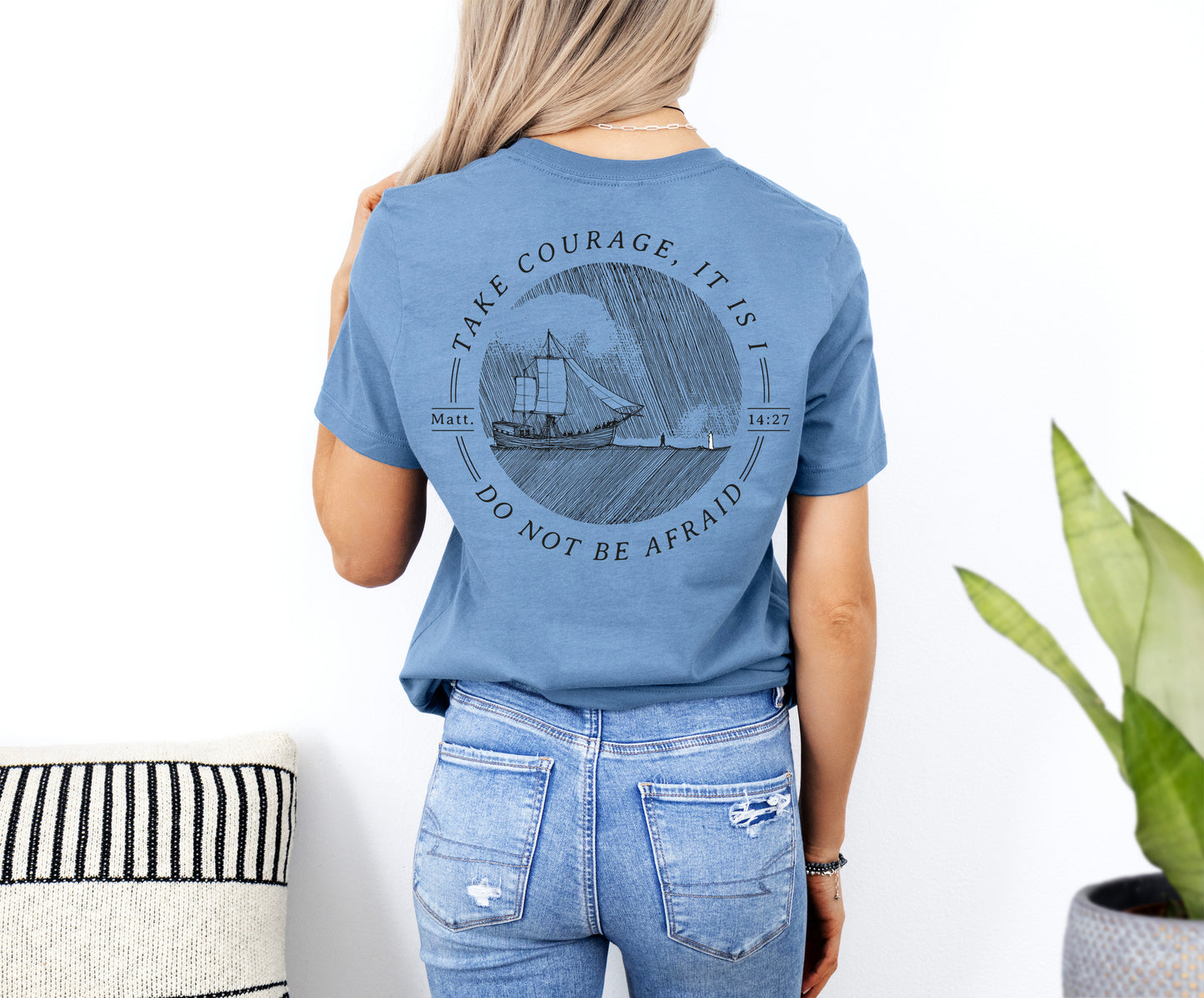 Walk on Water Take Courage - Unisex Jersey Short Sleeve Tee - Bella Canvas 3001