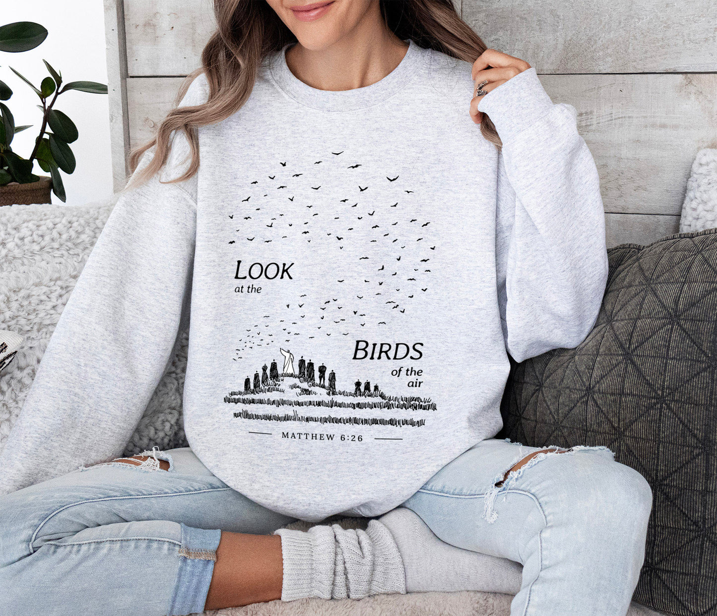 Look at the Birds - Unisex Heavy Blend™ Crewneck Sweatshirt