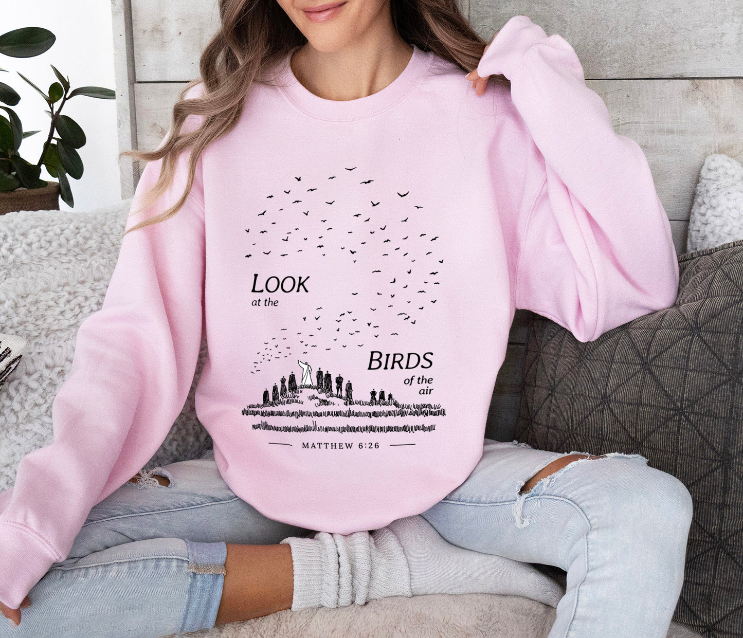 Look at the Birds - Unisex Heavy Blend™ Crewneck Sweatshirt