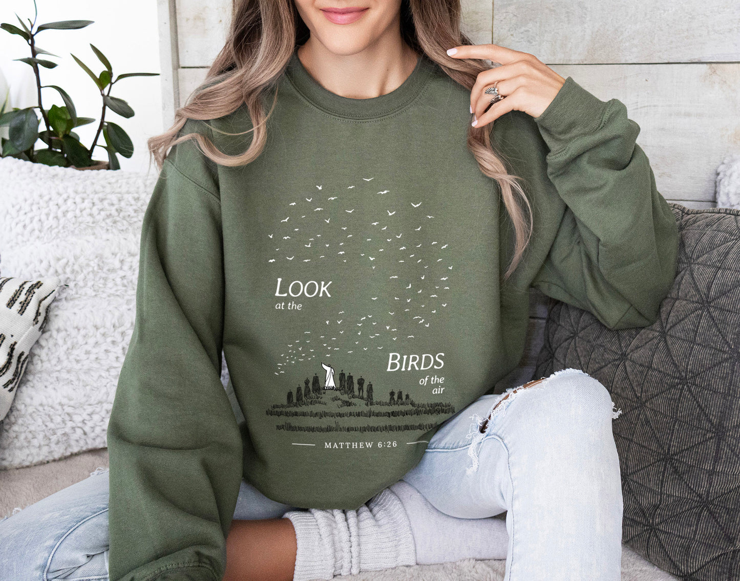 Look at the Birds - Unisex Heavy Blend™ Crewneck Sweatshirt