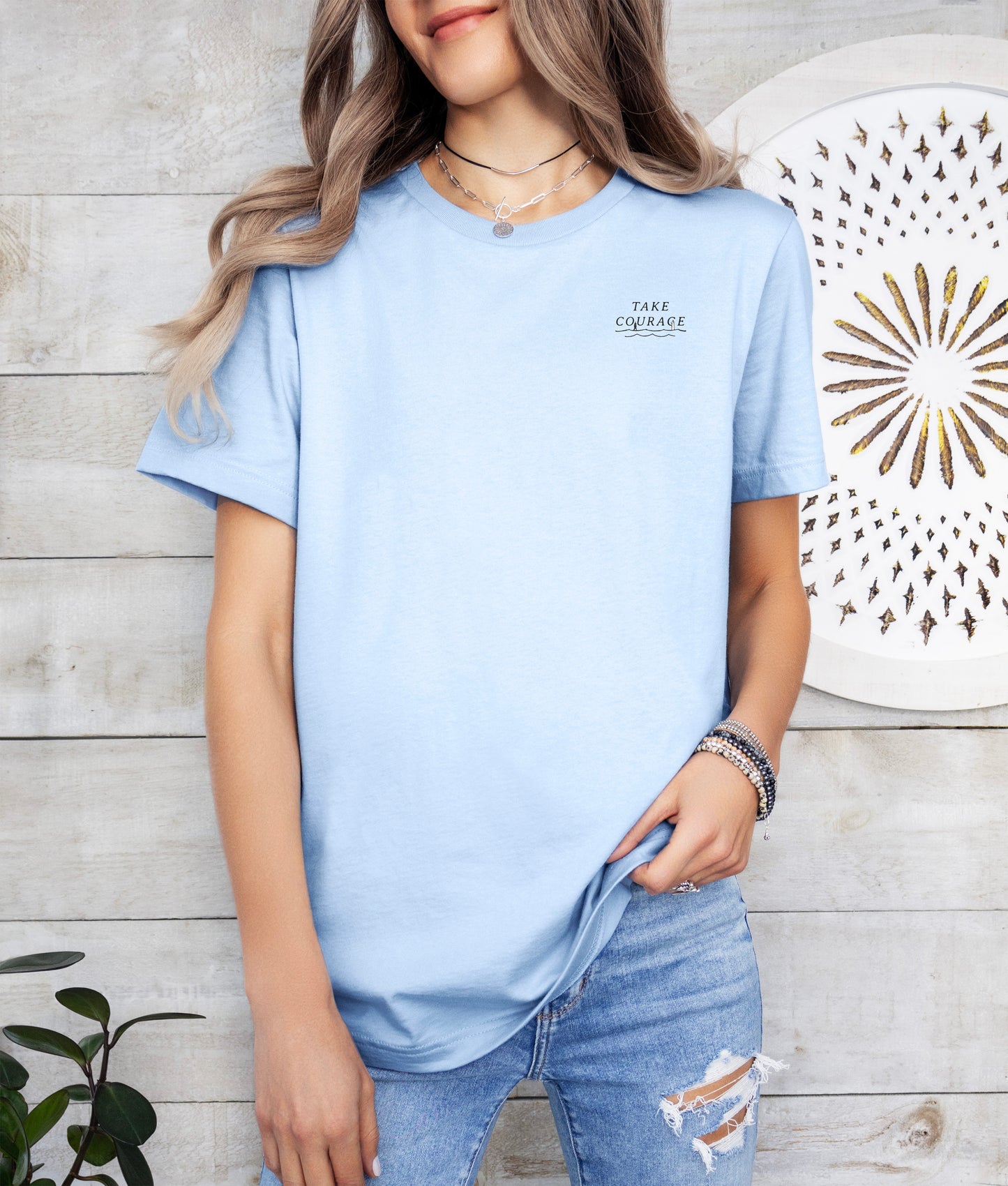 Walk on Water Take Courage - Unisex Jersey Short Sleeve Tee - Bella Canvas 3001