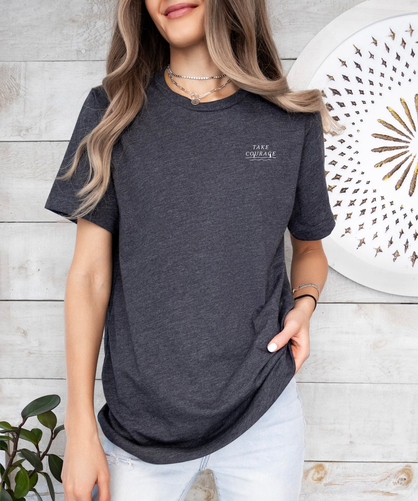 Walk on Water Take Courage - Unisex Jersey Short Sleeve Tee - Bella Canvas 3001