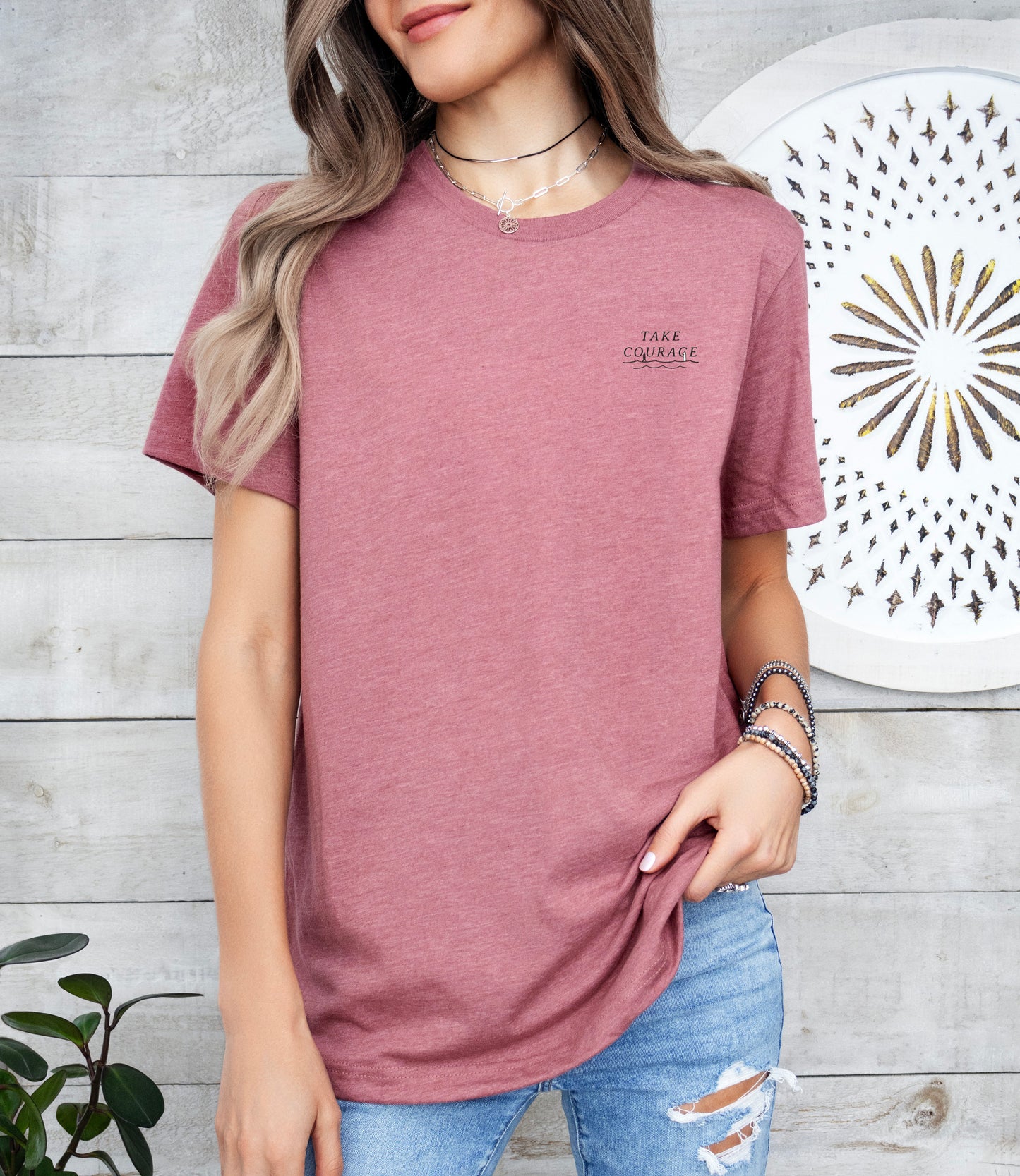 Walk on Water Take Courage - Unisex Jersey Short Sleeve Tee - Bella Canvas 3001