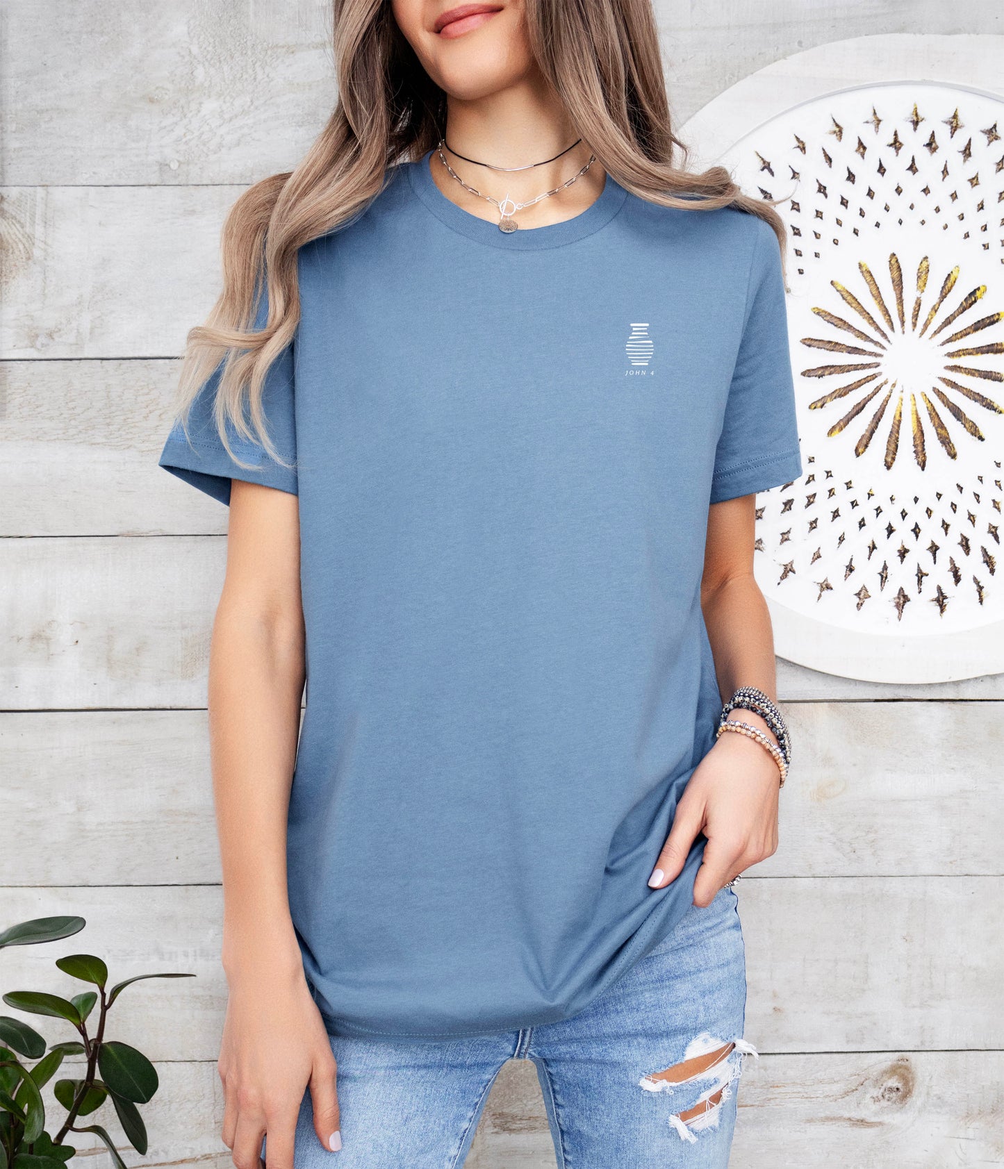 Living Water, Woman at Well - Unisex Jersey Short Sleeve Tee - Bella Canvas 3001
