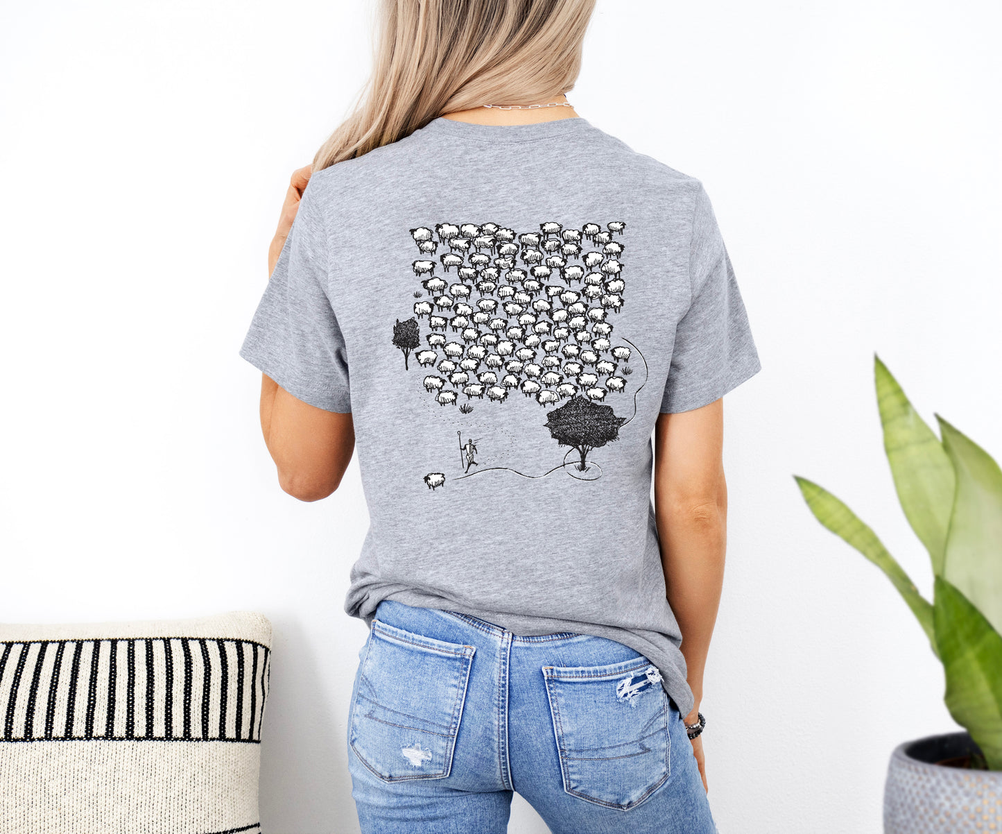 Leaves the 99 Sheep - Unisex Jersey Short Sleeve Tee - Bella Canvas 3001