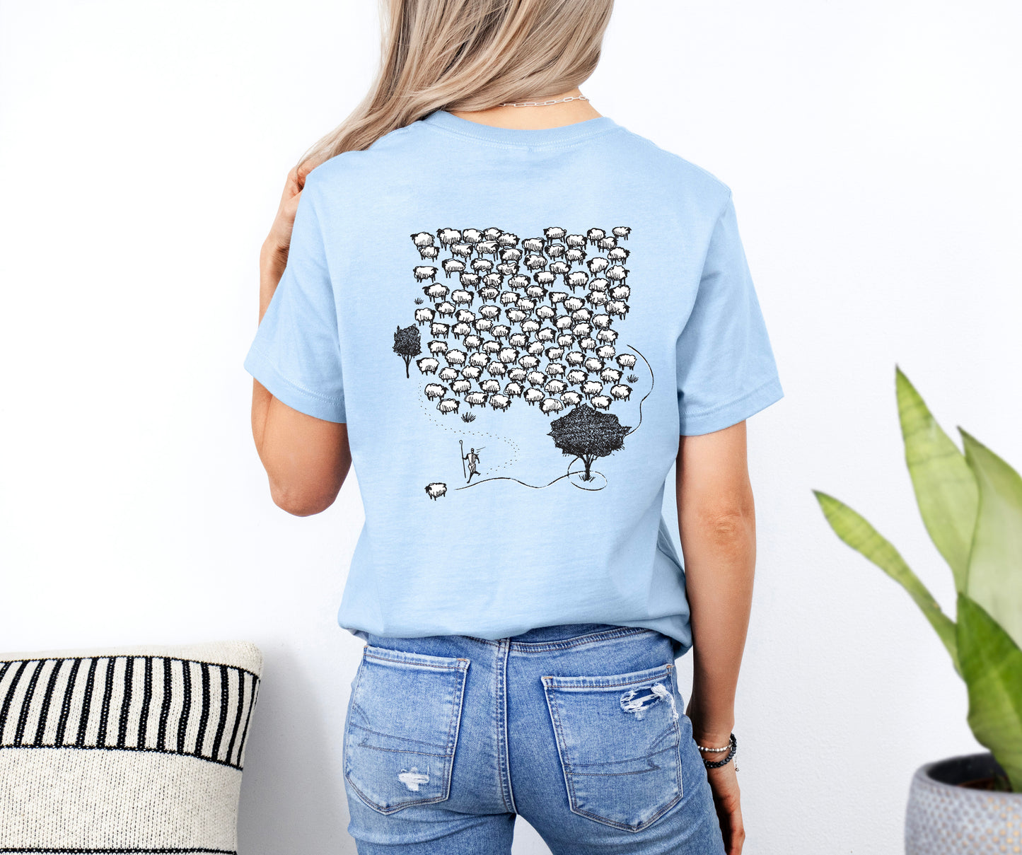 Leaves the 99 Sheep - Unisex Jersey Short Sleeve Tee - Bella Canvas 3001