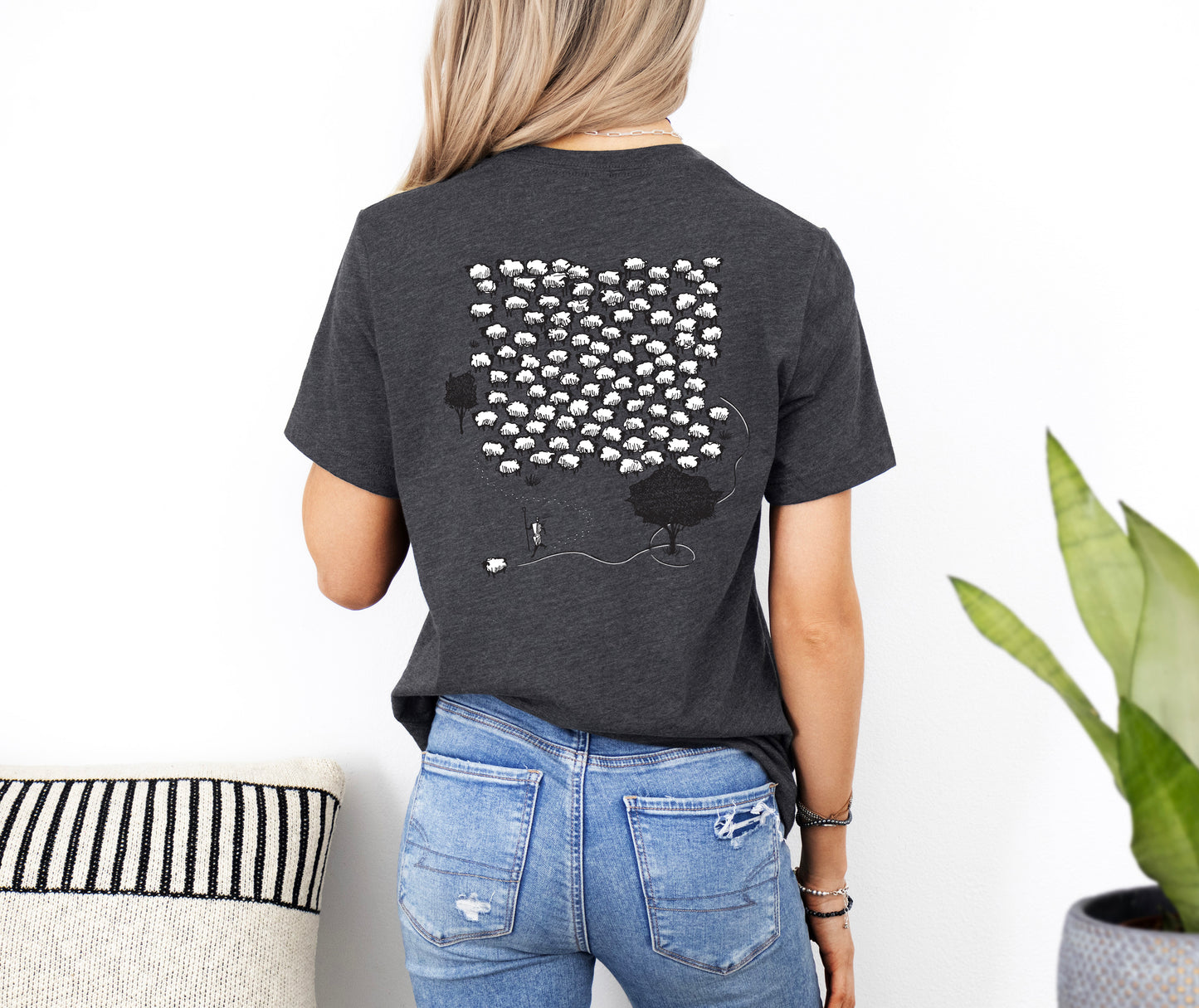 Leaves the 99 Sheep - Unisex Jersey Short Sleeve Tee - Bella Canvas 3001