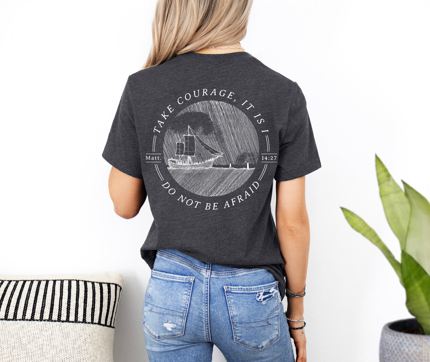 Walk on Water Take Courage - Unisex Jersey Short Sleeve Tee - Bella Canvas 3001