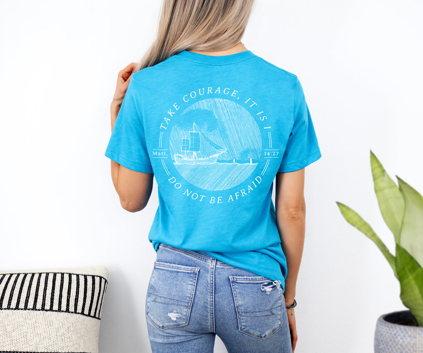 Walk on Water Take Courage - Unisex Jersey Short Sleeve Tee - Bella Canvas 3001