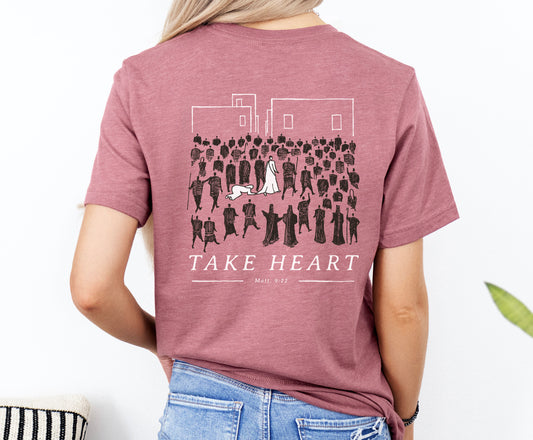 Take Heart - Unisex Jersey Short Sleeve Tee - Bella Canvas 3001