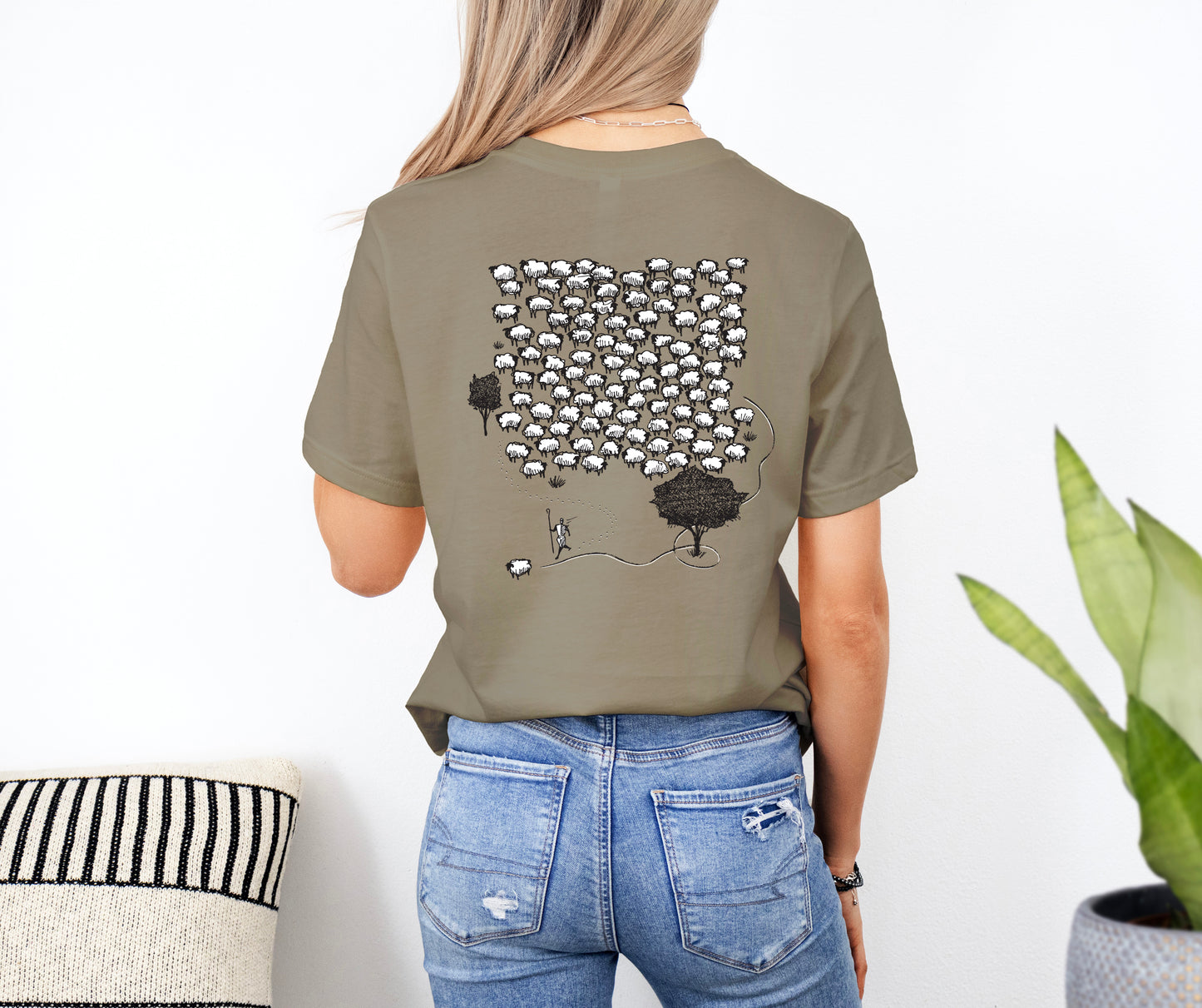 Leaves the 99 Sheep - Unisex Jersey Short Sleeve Tee - Bella Canvas 3001