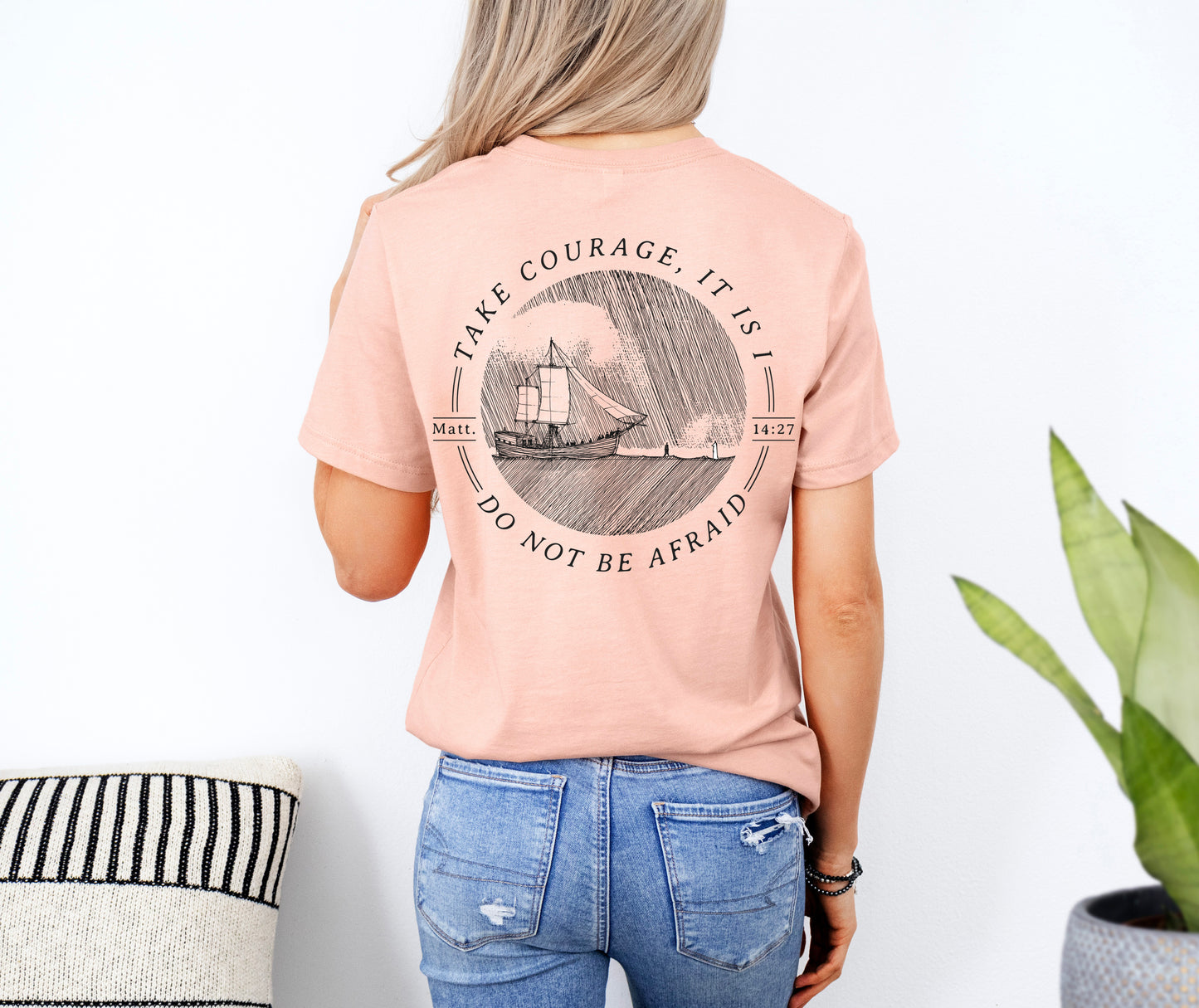 Walk on Water Take Courage - Unisex Jersey Short Sleeve Tee - Bella Canvas 3001