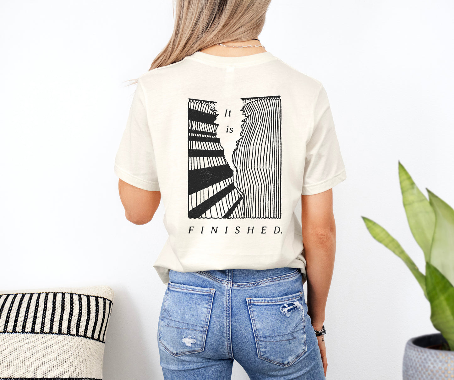 It Is Finished Veil is Torn - Unisex Jersey Short Sleeve Tee - Bella Canvas 3001