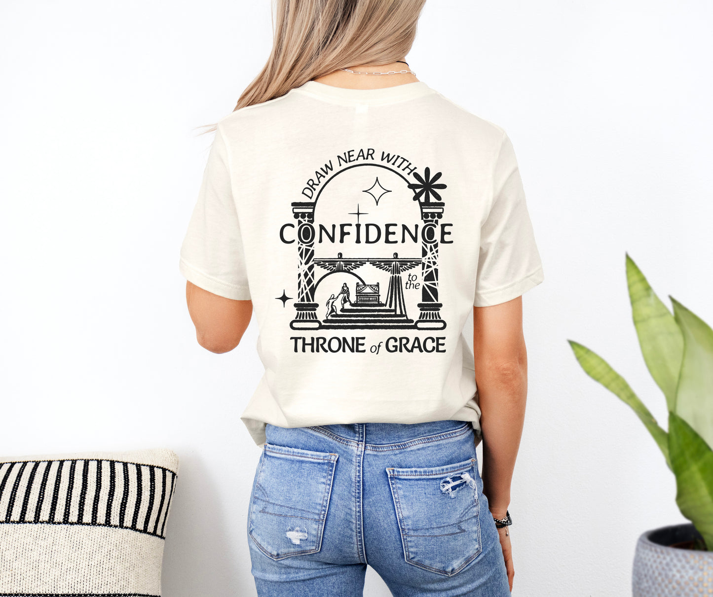 Draw Near With Confidence to the Throne of Grace  - Unisex Jersey Short Sleeve Tee - Bella Canvas 3001