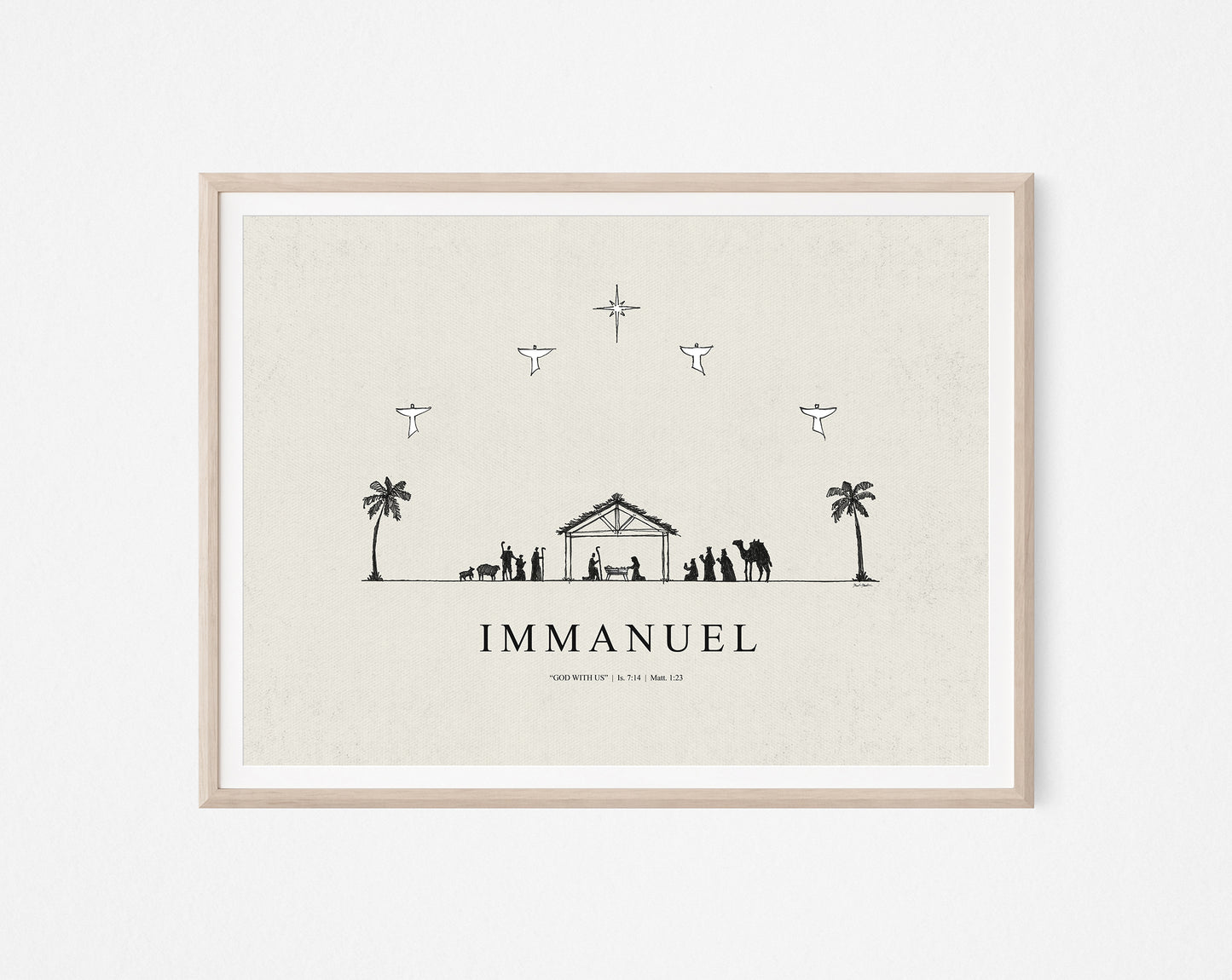 Nativity Christmas Immanuel God With Us - Digital Print