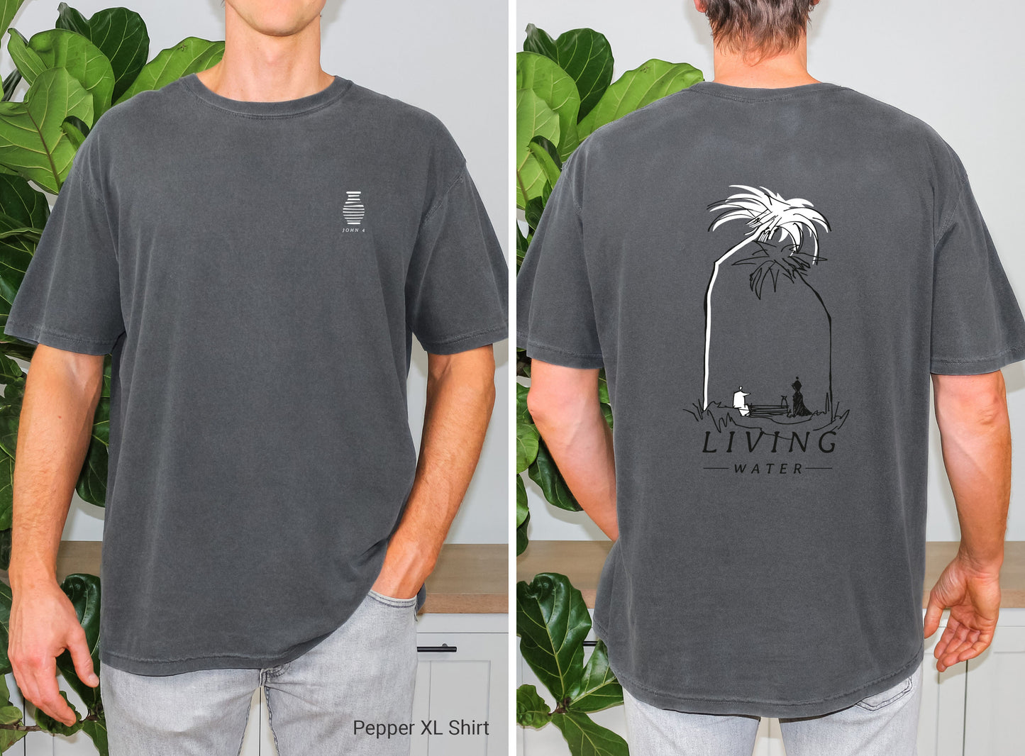 Living Water, Woman at Well - Unisex Garment-Dyed T-shirt - Comfort Colors®