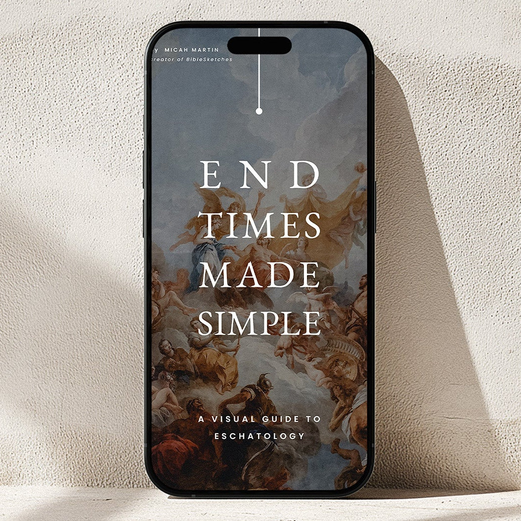 Phone with 'End Times Made Simple' book cover