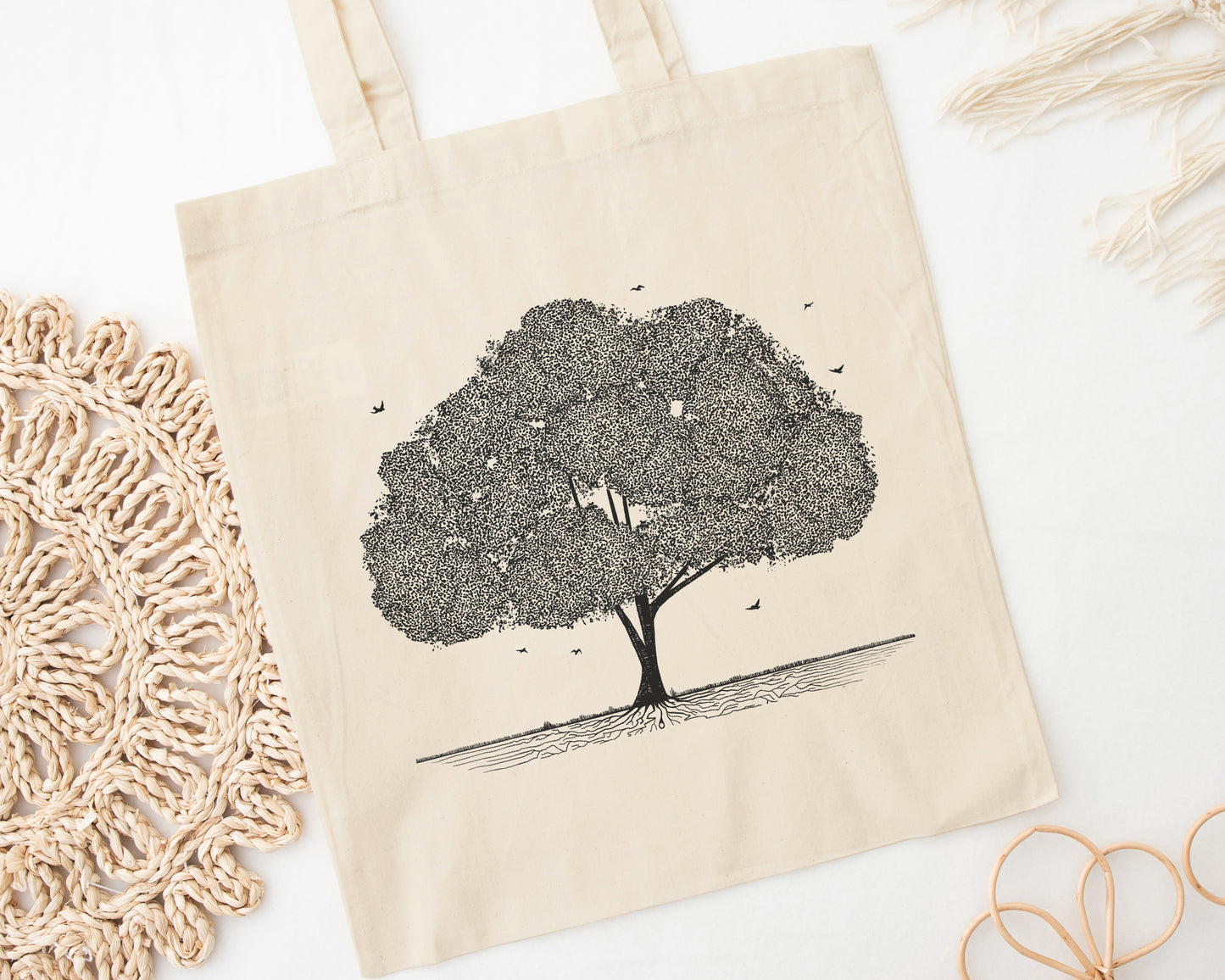 Mustard Seed Kingdom of God - Cotton Canvas Tote Bag - One Side