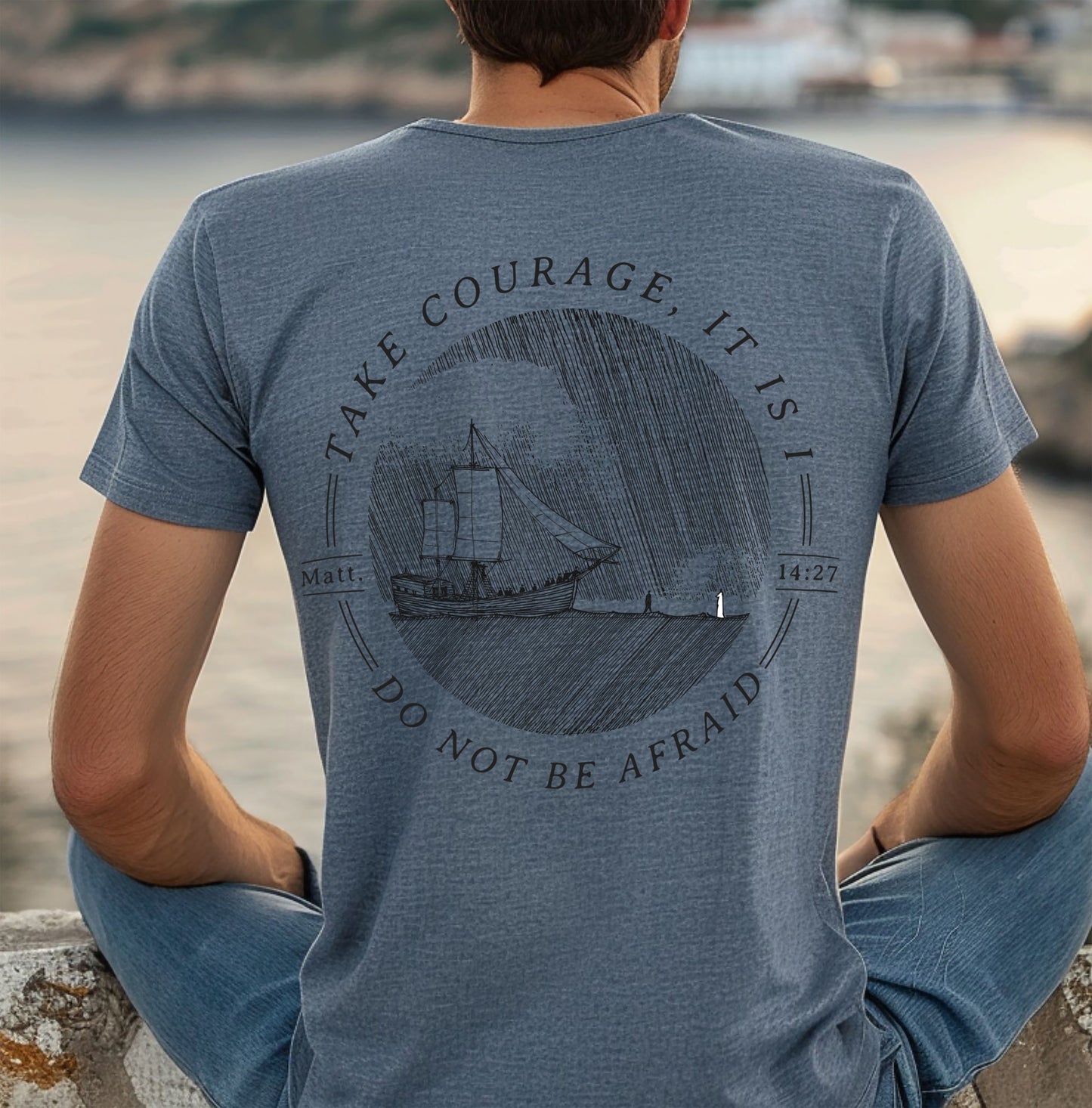 Walk on Water Take Courage - Unisex Jersey Short Sleeve Tee - Bella Canvas 3001