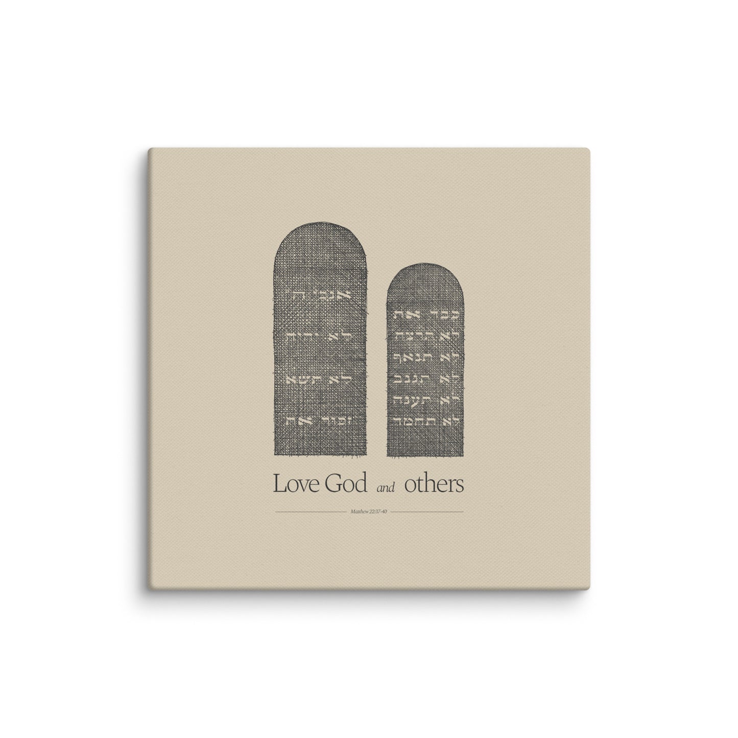 Ten Commandments Stone Tablets - Canvas