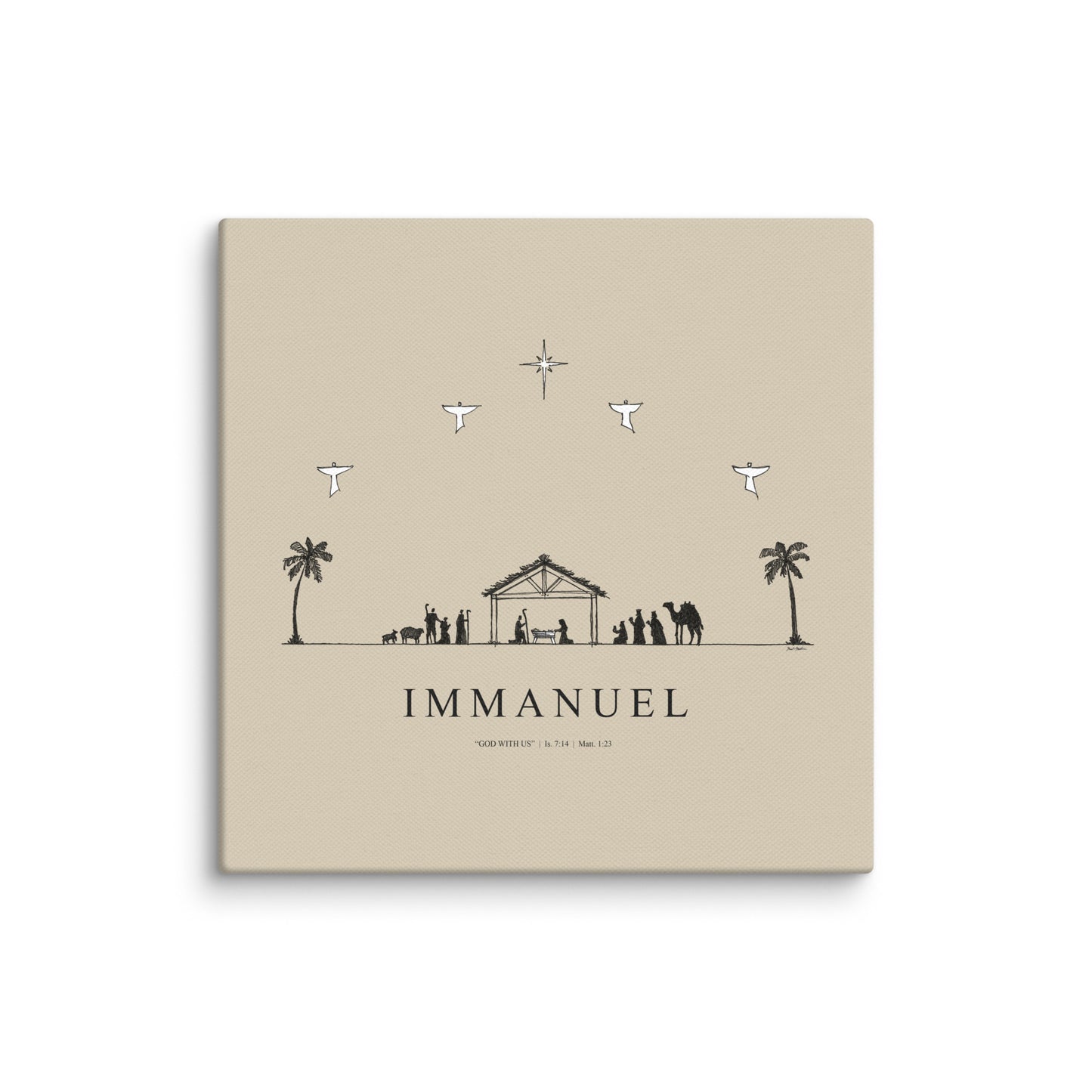 Nativity Christmas Immanuel God with Us - Canvas