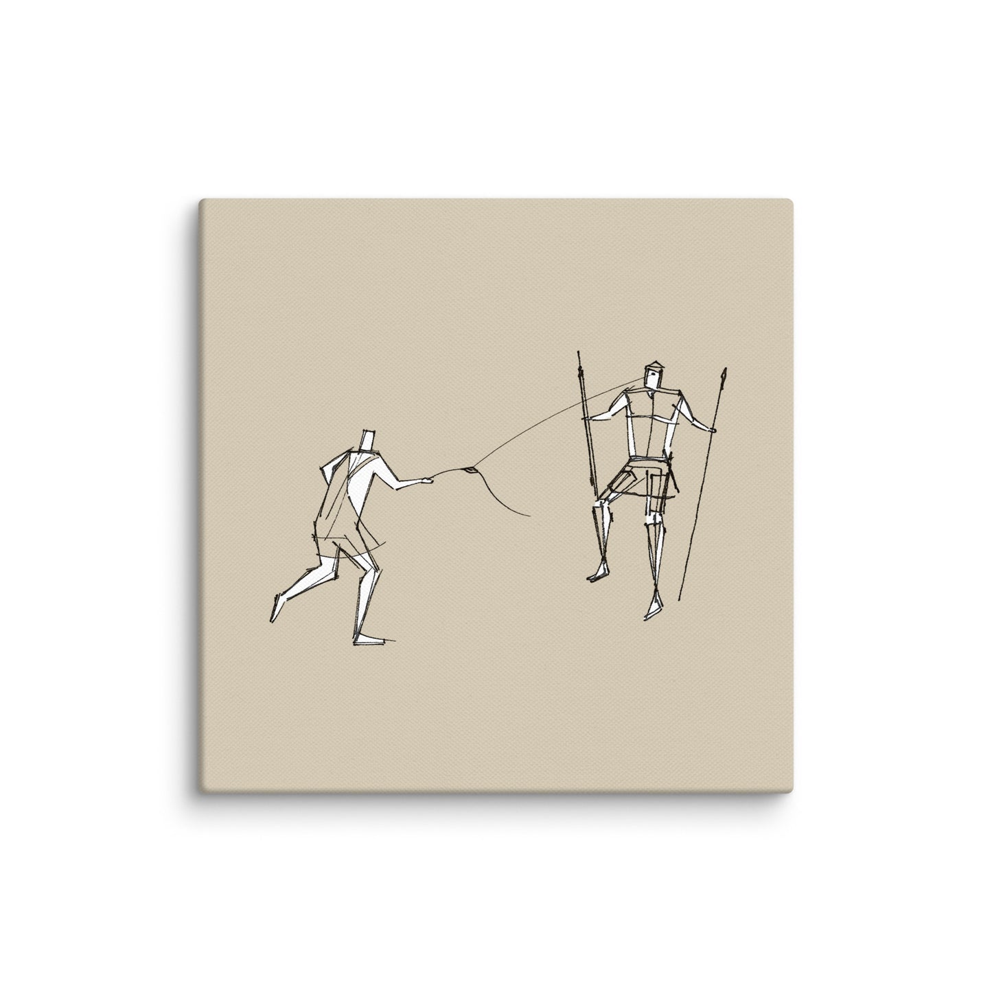 David and Goliath Sling Stone - Canvas