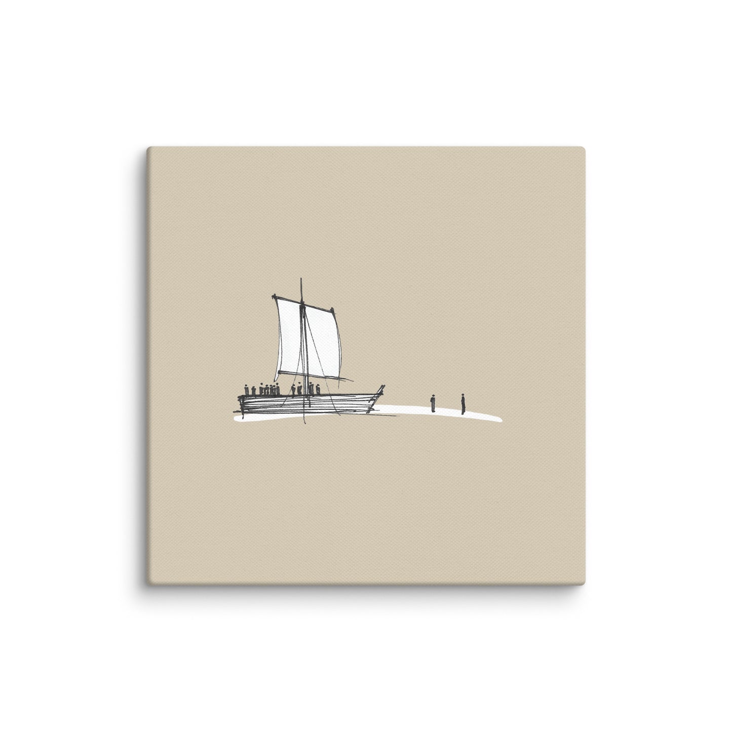 Walk on Water Minimalist Sketch - Canvas