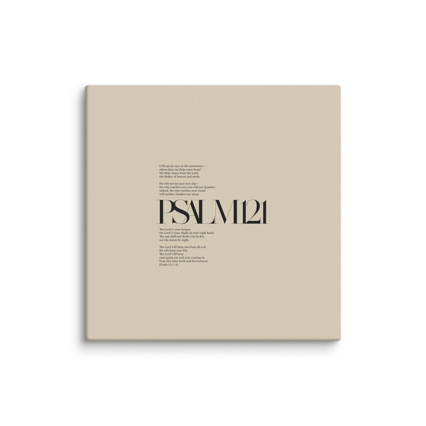 Psalm 121 Full Chapter Minimalist Design - Canvas