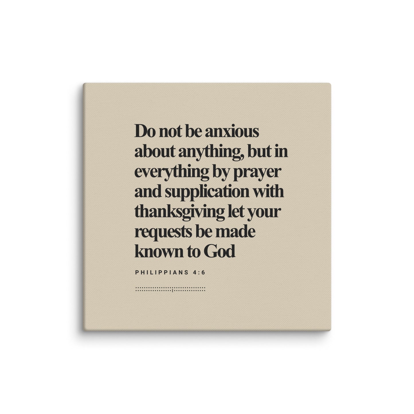 Philippians 4:6 Verse Minimalist Design - Canvas