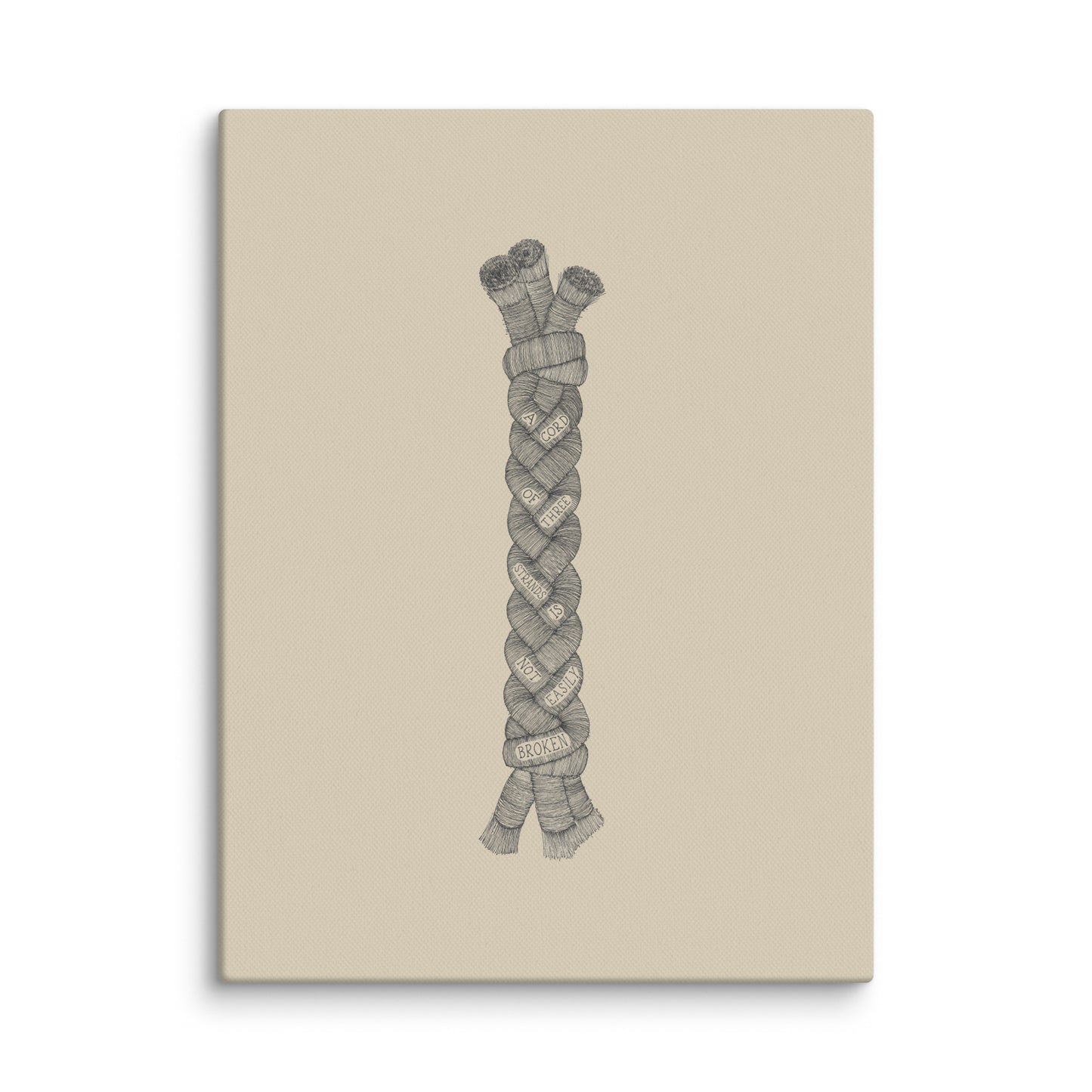 A Cord of Three Strands - with Words - Canvas