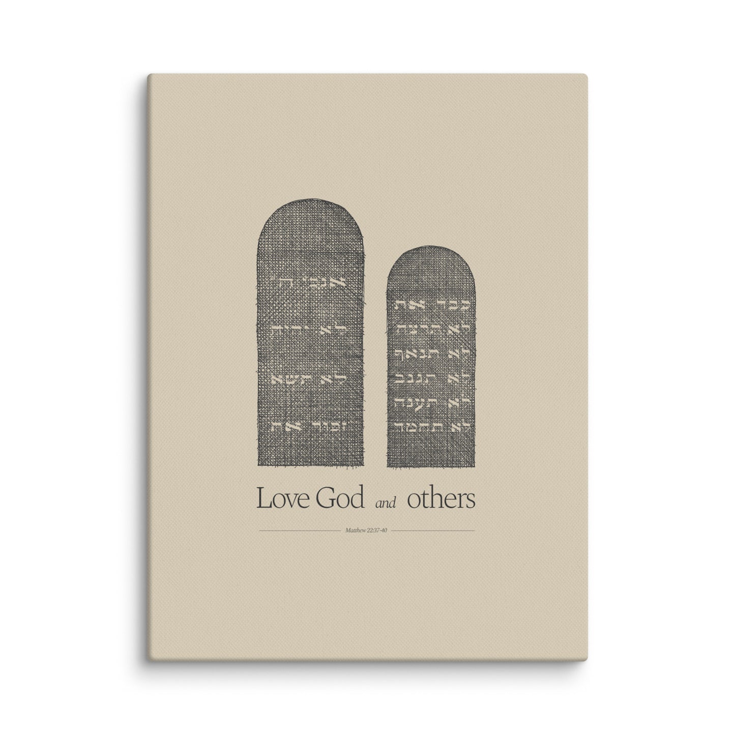 Ten Commandments Stone Tablets - Canvas