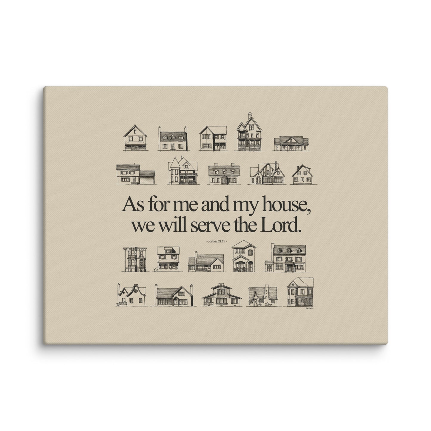 As For Me and My House Joshua 24:15 - Canvas