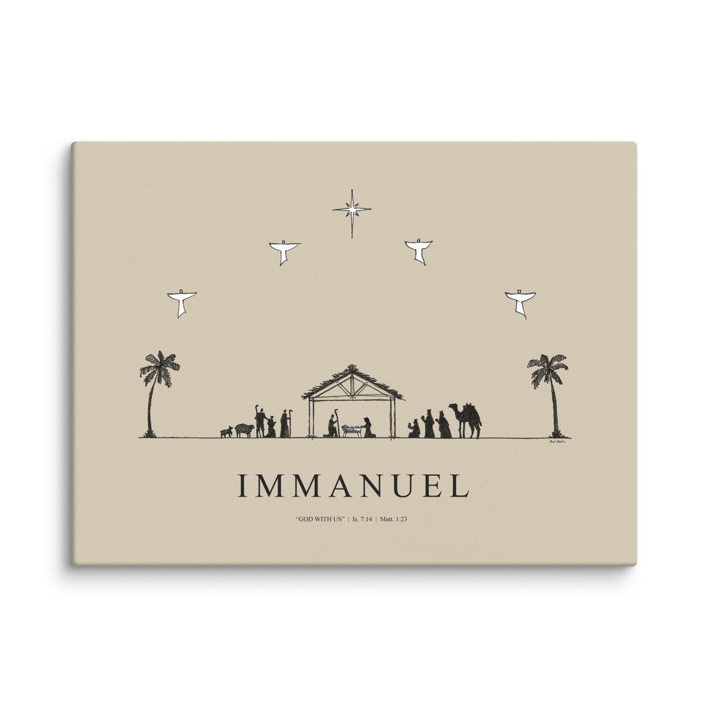 Nativity Christmas Immanuel God with Us - Canvas