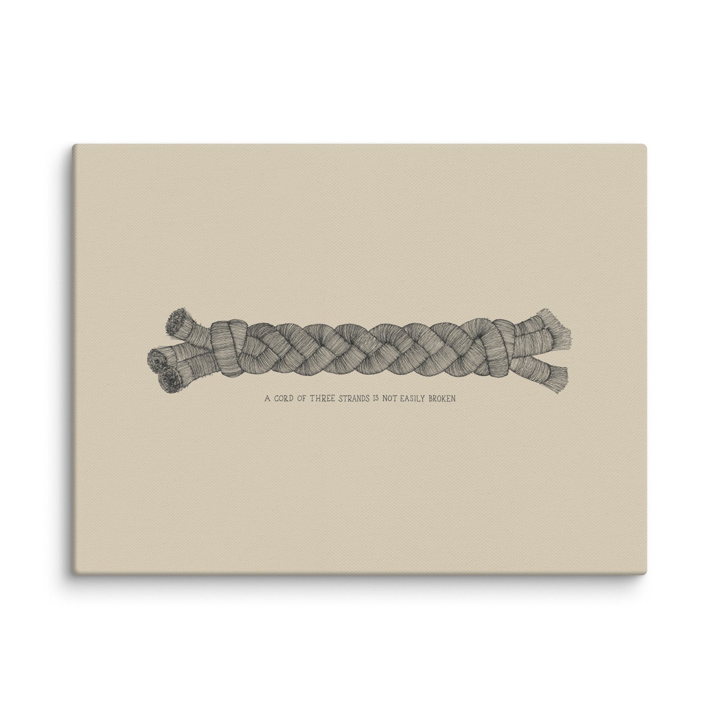 A Cord of Three Strands Horizontal - Canvas