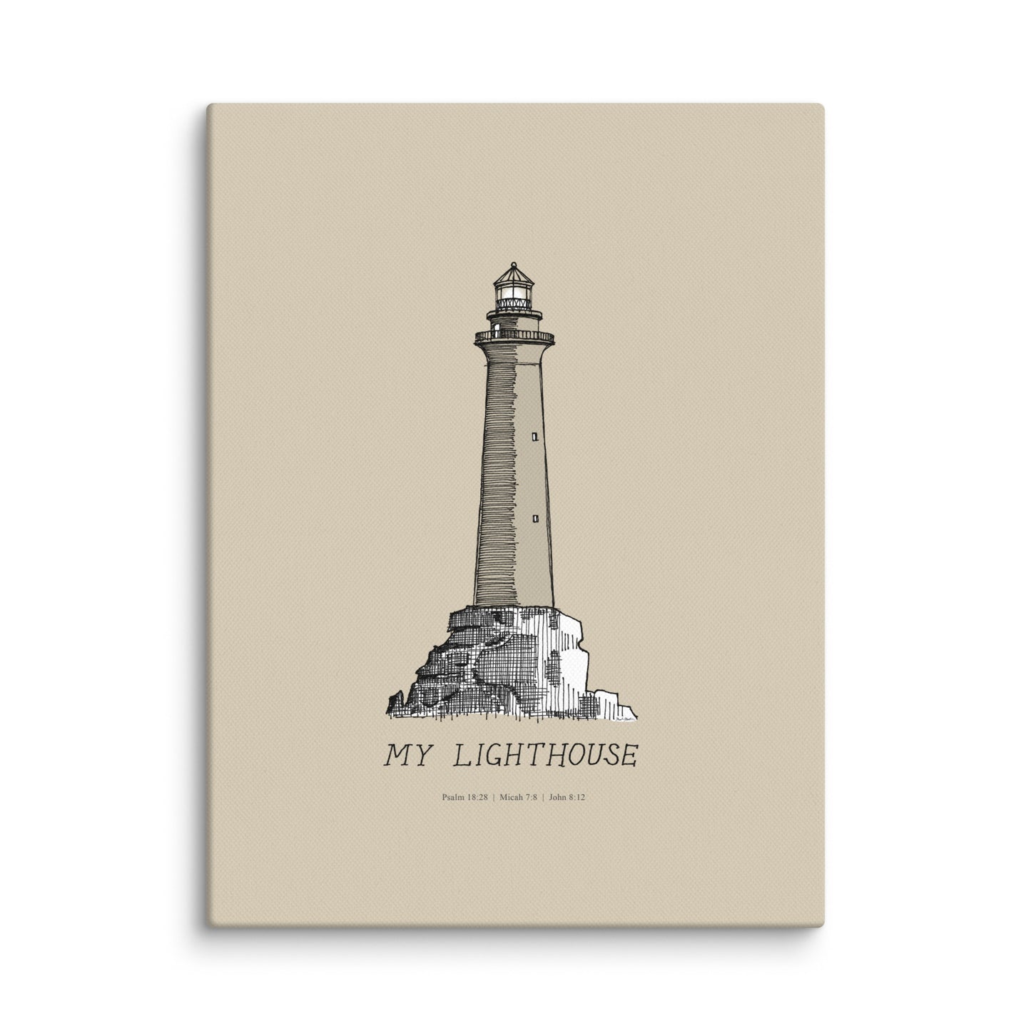 I AM the Light of the World My Lighthouse - Canvas