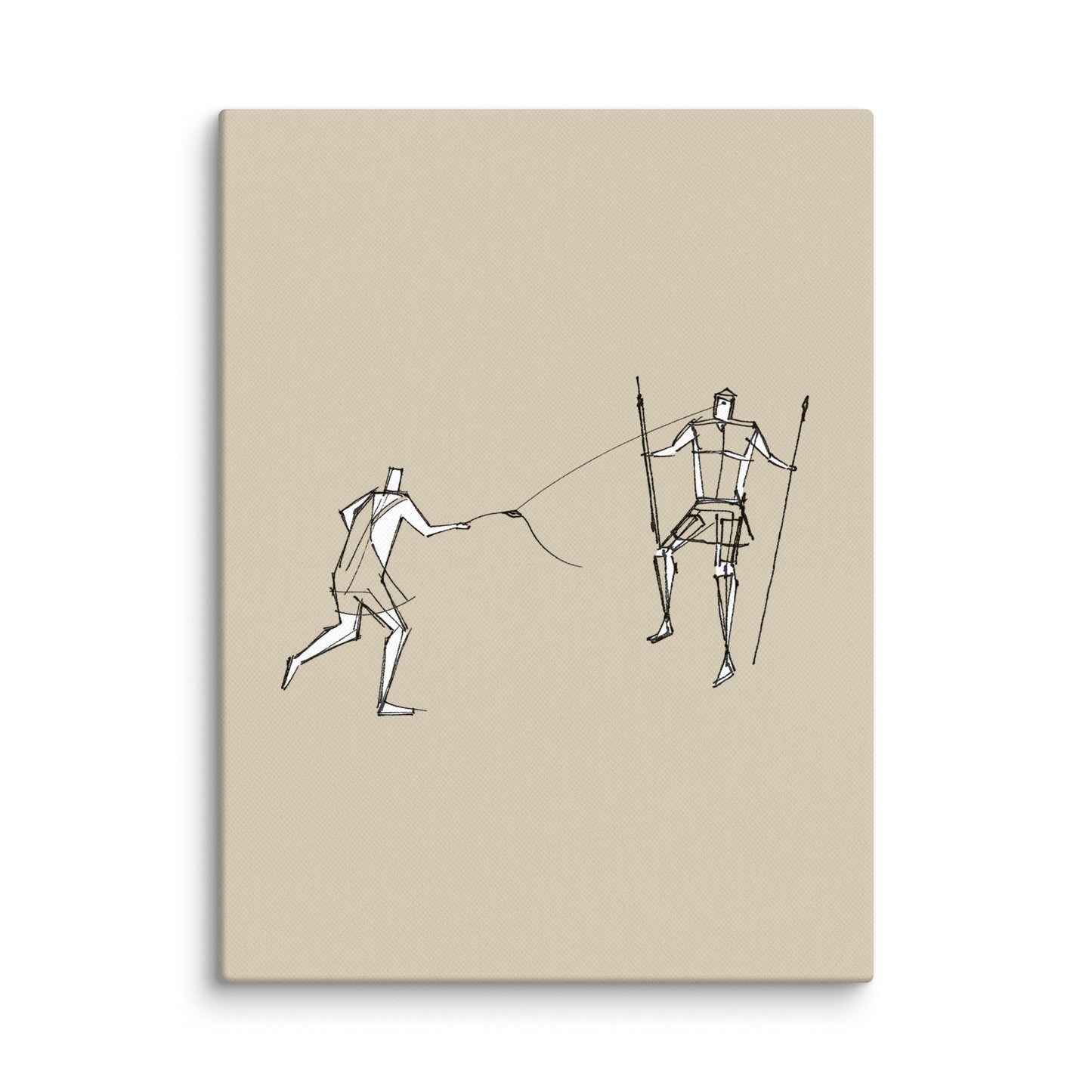 David and Goliath Sling Stone - Canvas