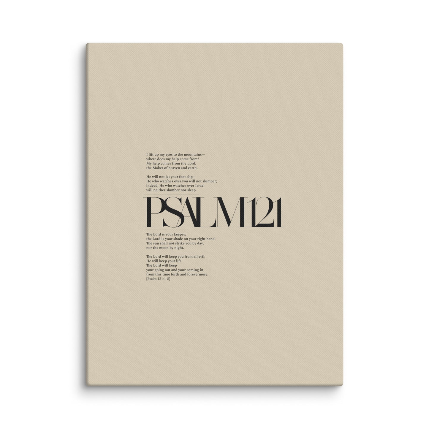 Psalm 121 Full Chapter Minimalist Design - Canvas