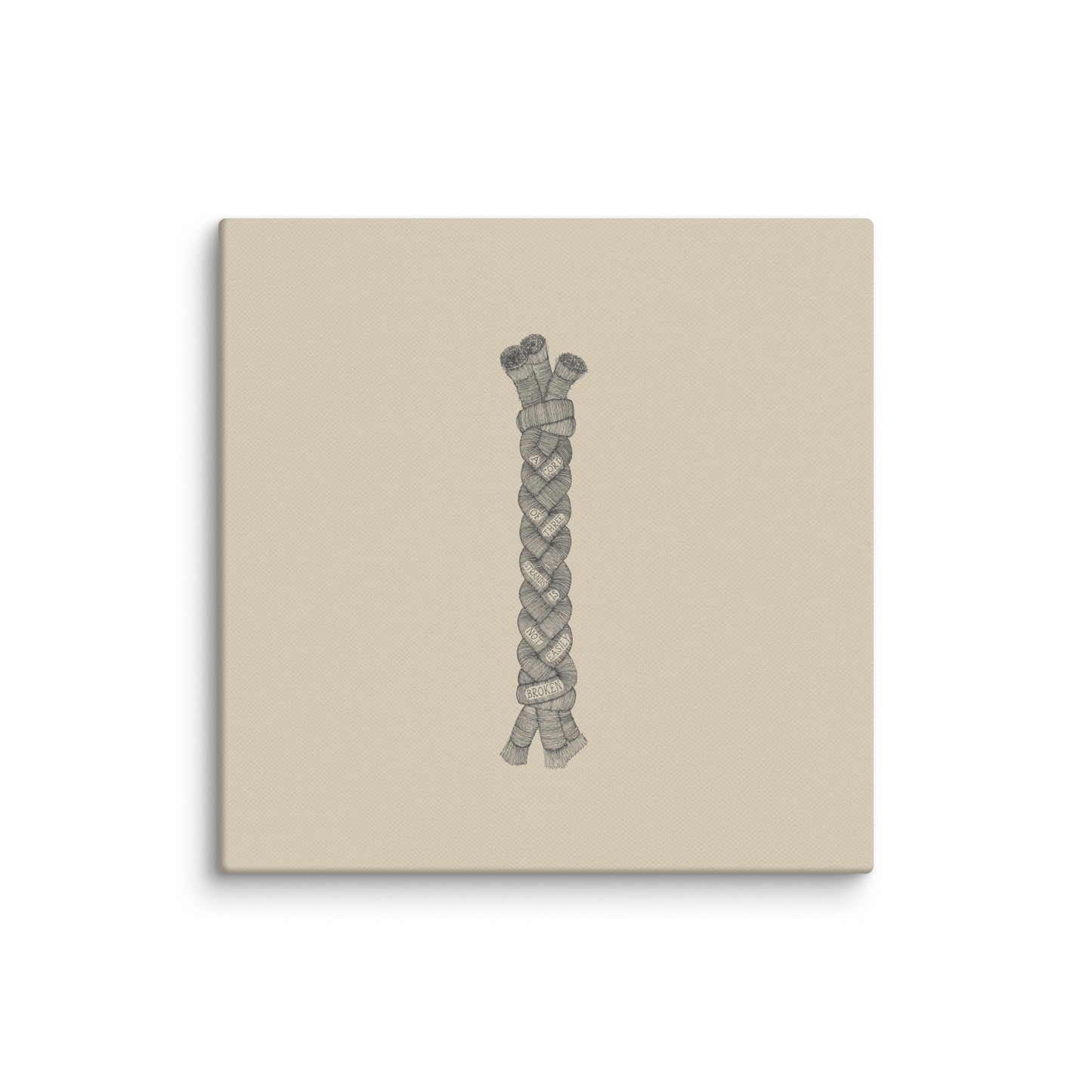 A Cord of Three Strands - with Words - Canvas