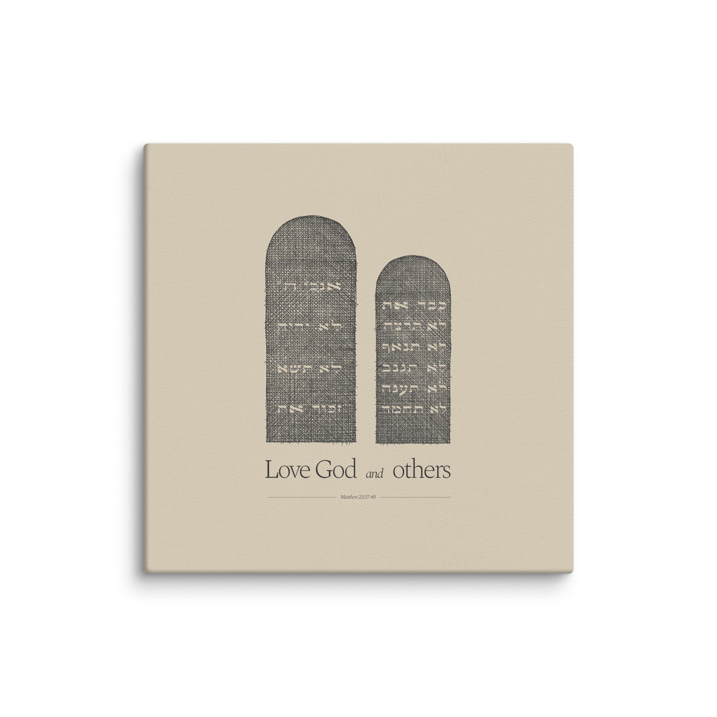 Ten Commandments Stone Tablets - Canvas